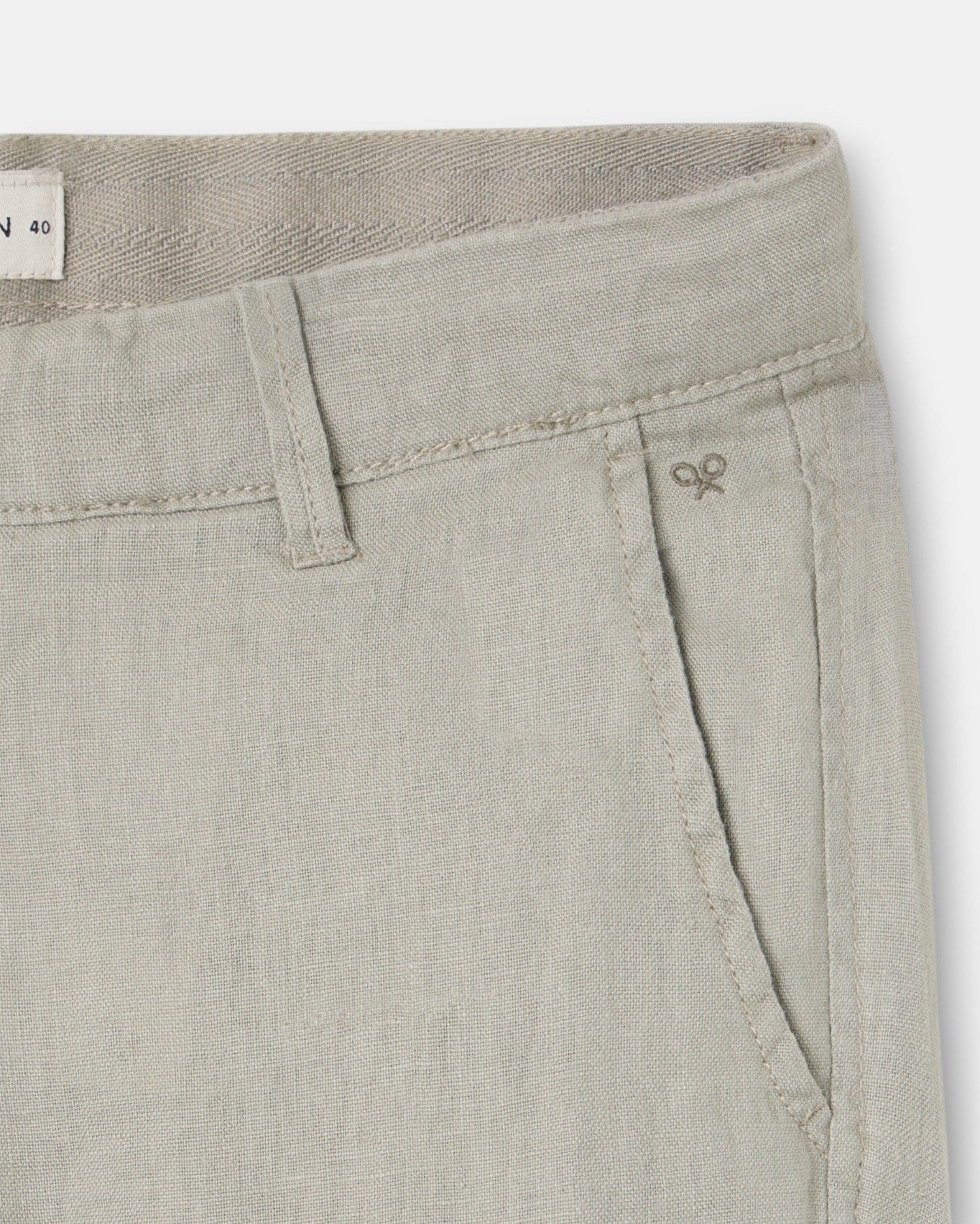 Pantalón sport cargo lino de hombre - Silbon - Verde Verde-3
