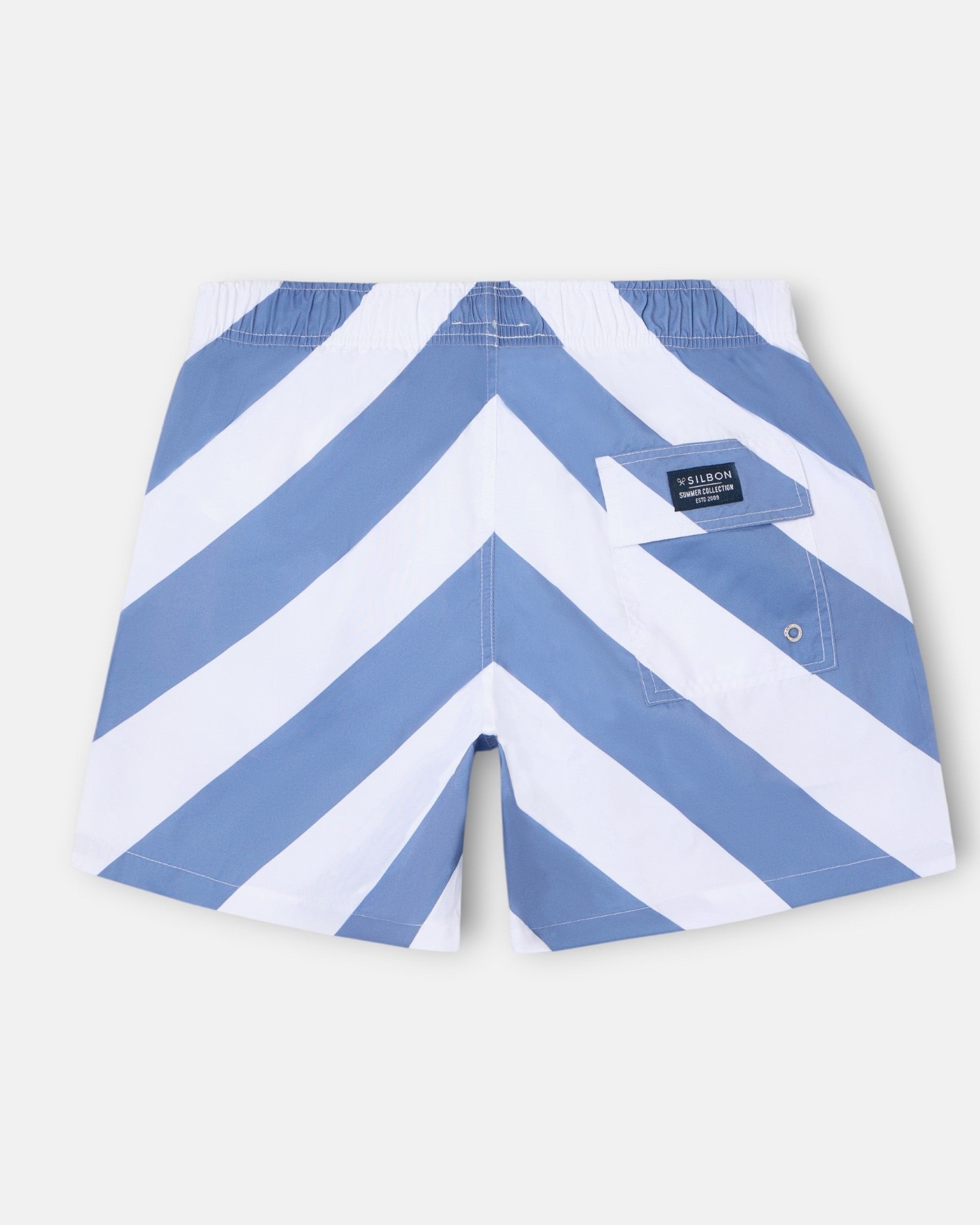 Bañador de hombre franjas azules - Silbon - Azul Azul-4