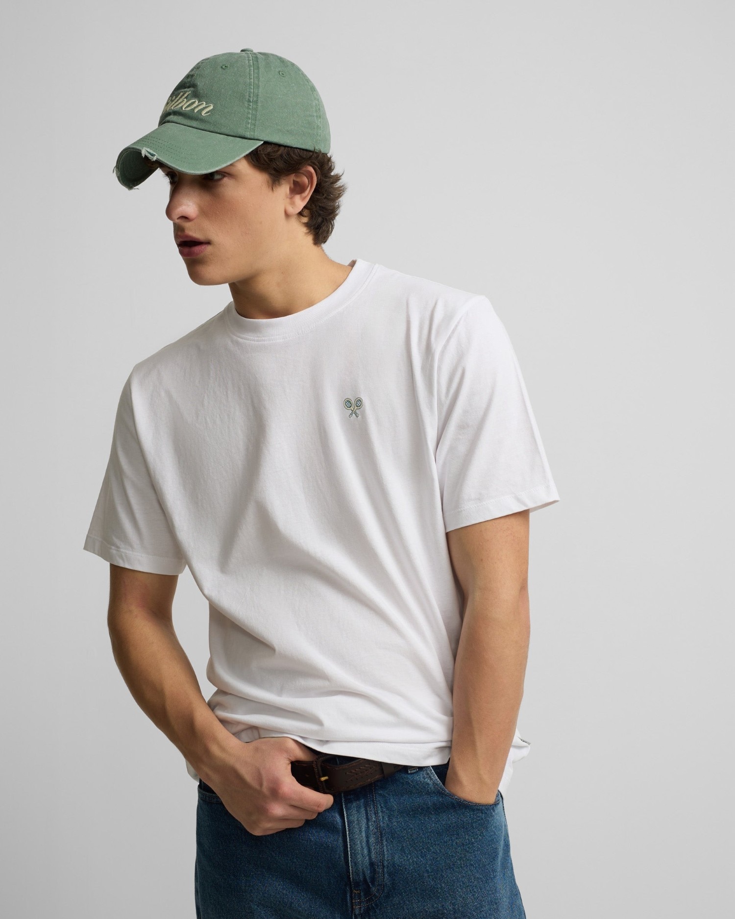 Camiseta de Manga corta apres tennis para hombre - Silbon - Blanco Blanco-1