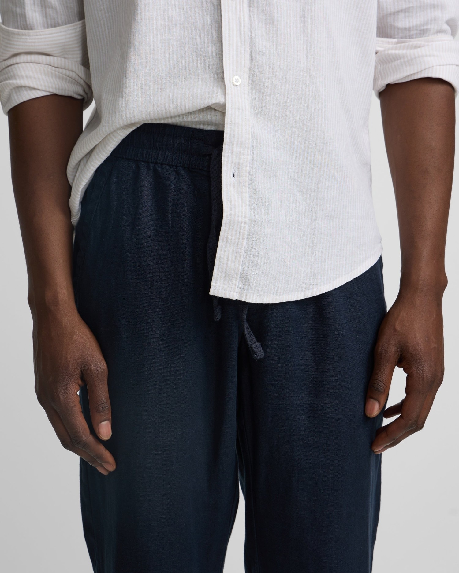 Pantalón sport jogger lino de hombre - Silbon - Azul Azul-3