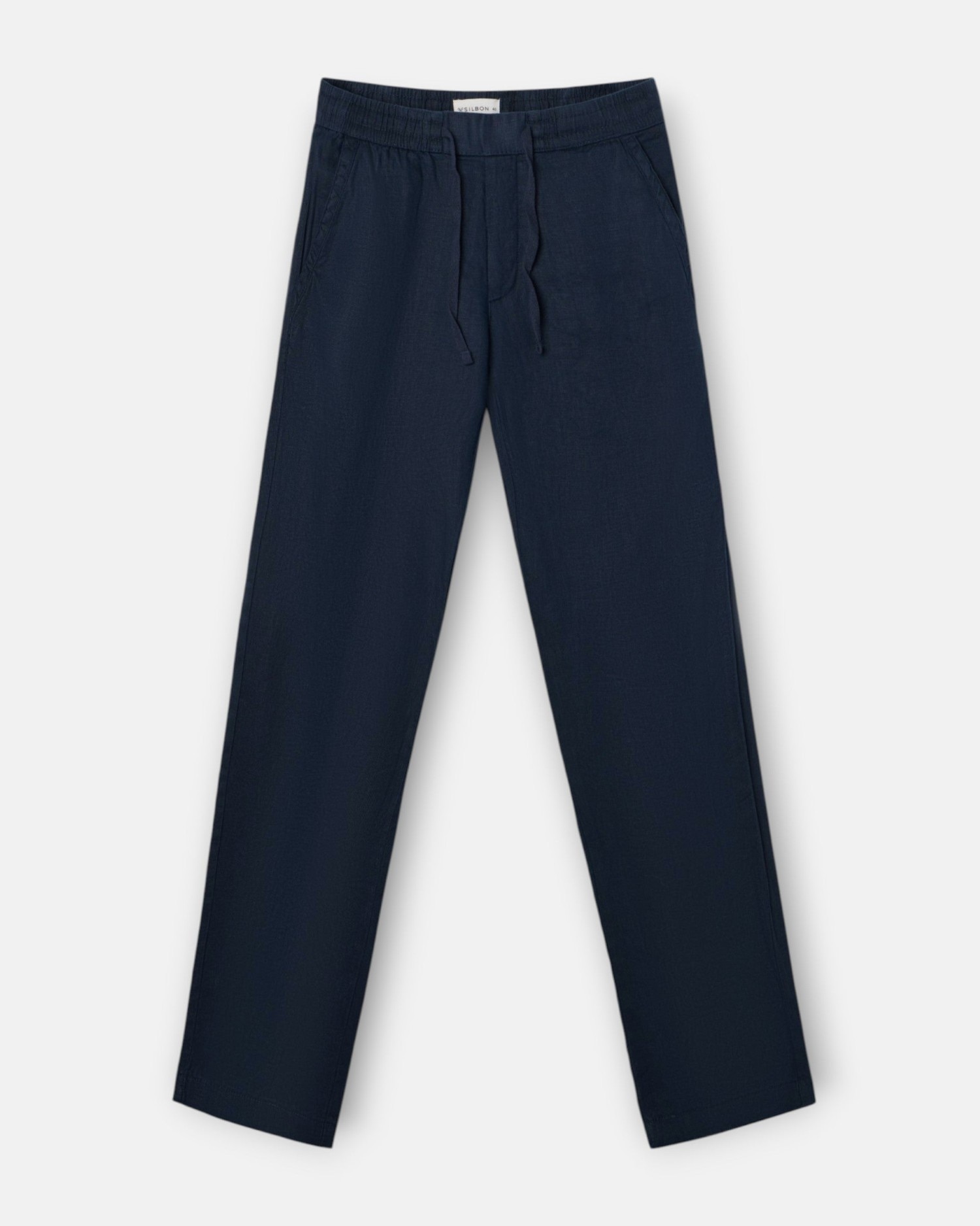 Pantalón sport jogger lino de hombre - Silbon - Azul Azul-4