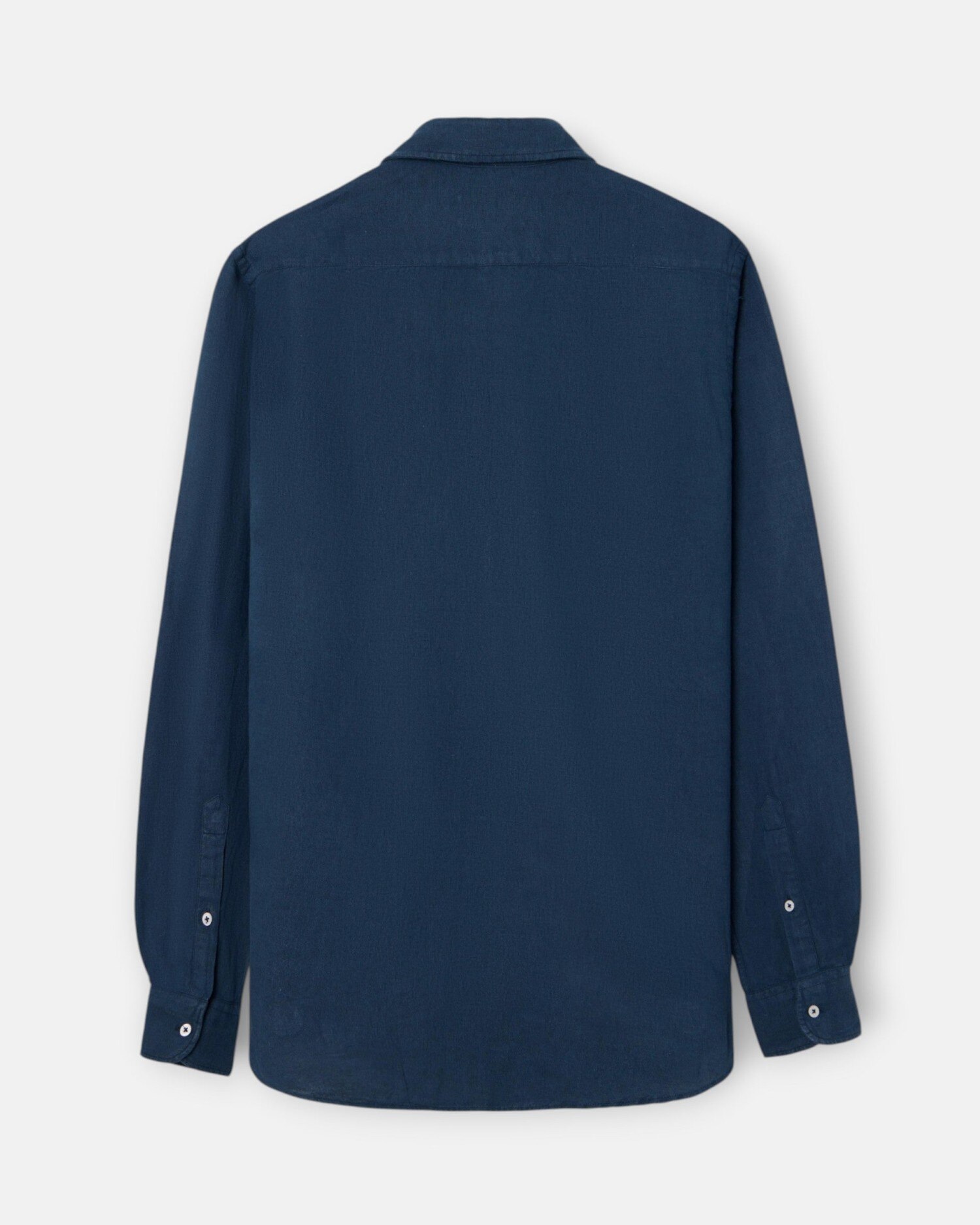 Polera lino lisa de hombre - Silbon - Azul marino Azul marino-4