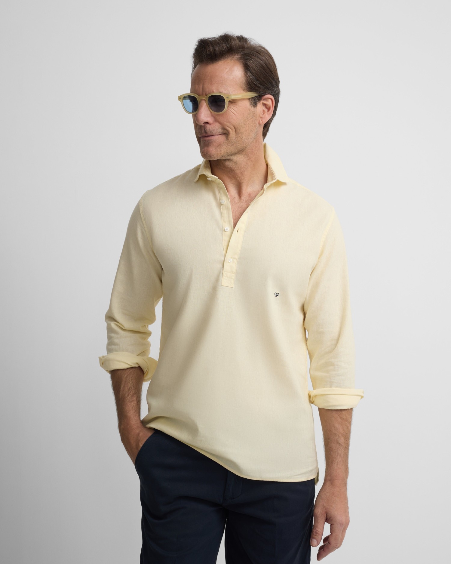 Polera sport lino verde medio - Silbon - Amarillo Amarillo-1