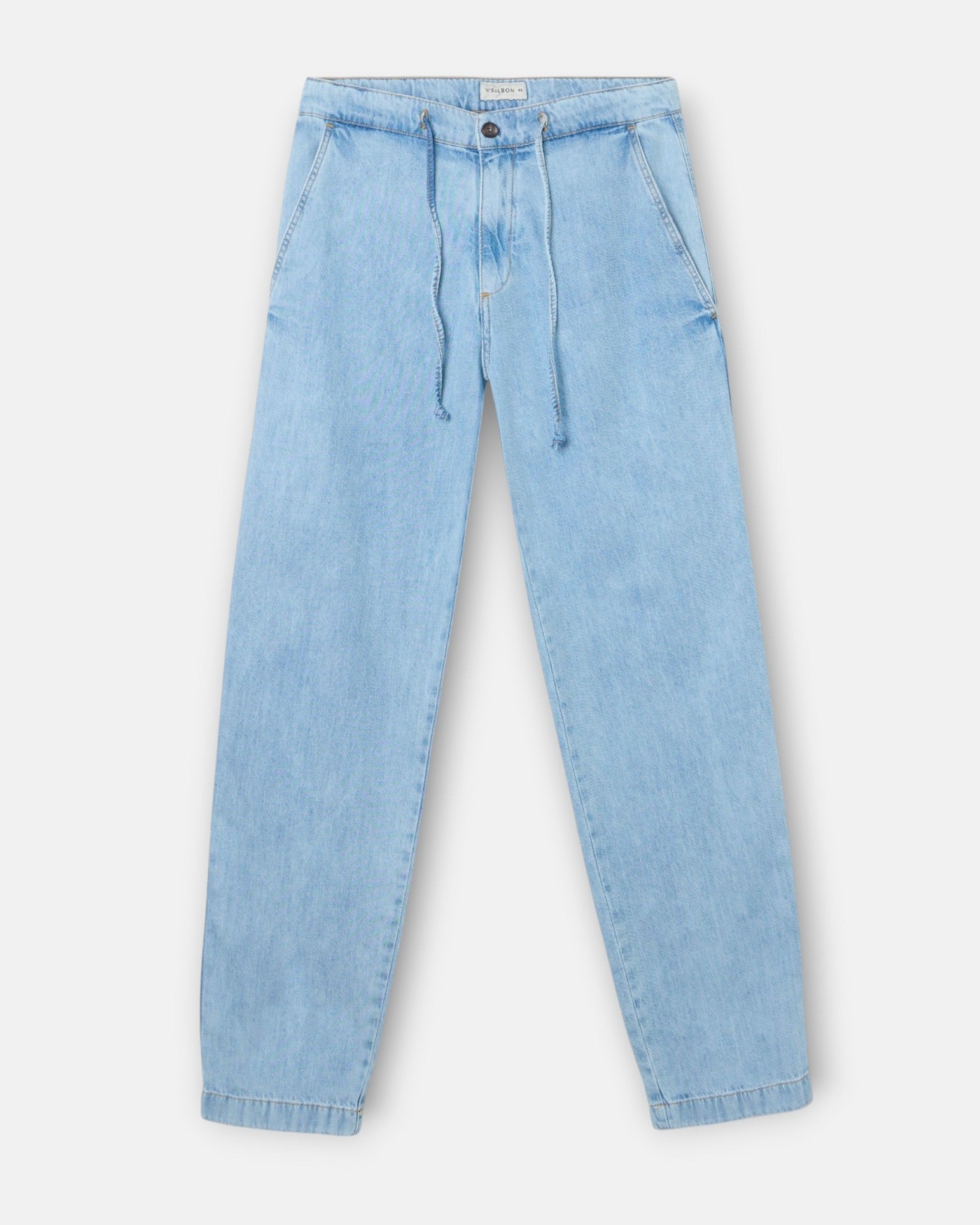 Pantalón jogger denim de hombre - Silbon - Azul claro Azul claro-4