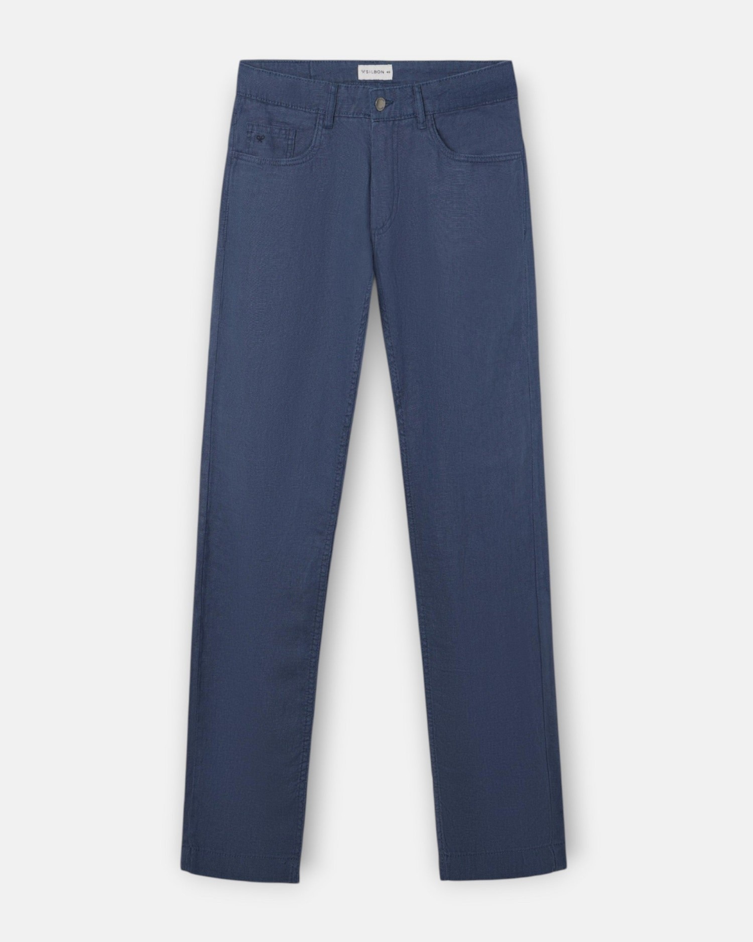 Silbon - Pantalón sport cinco bolsillos lino de hombre.