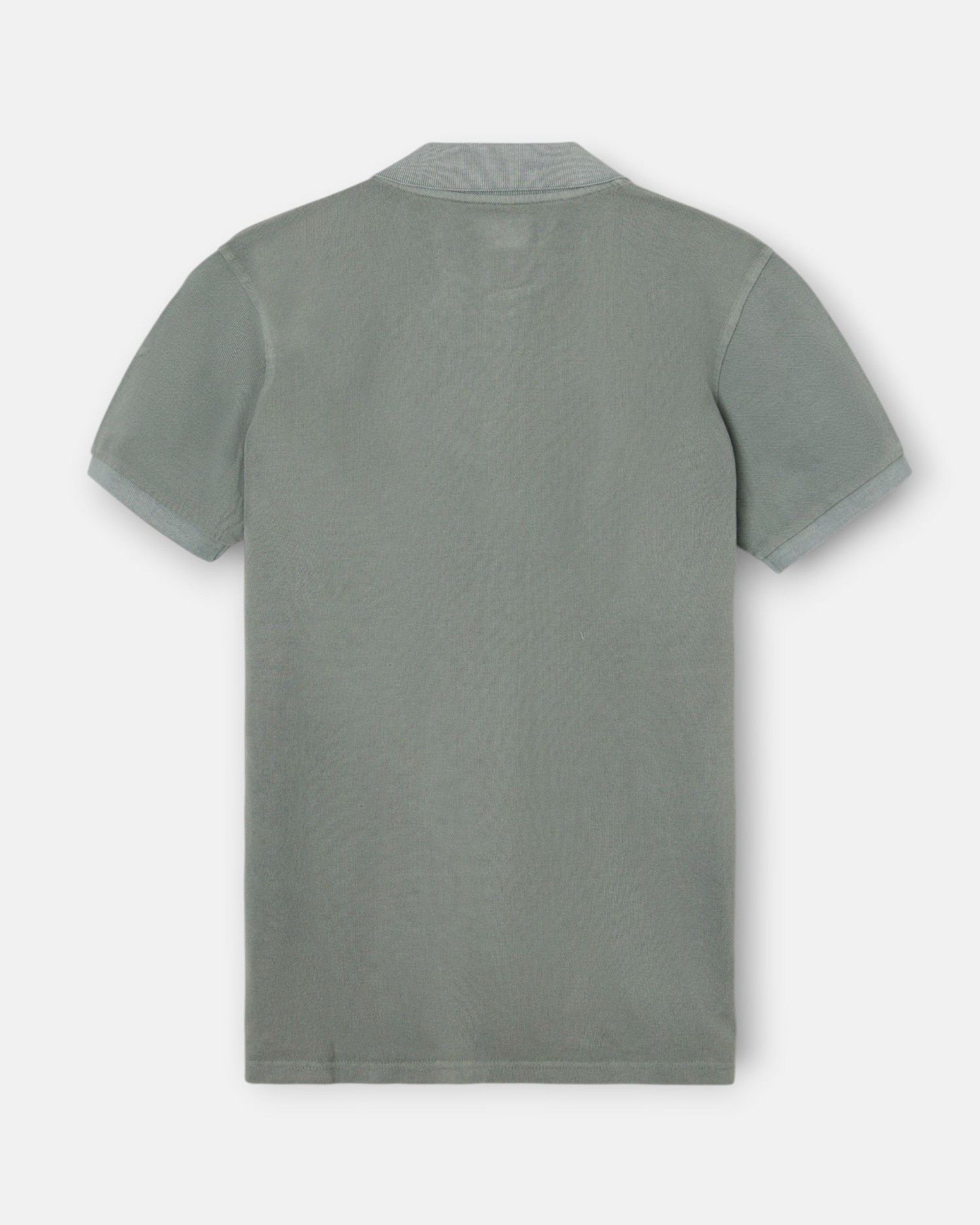 Polo clásico garment dye verde medio de hombre - Silbon - Verde Verde-4