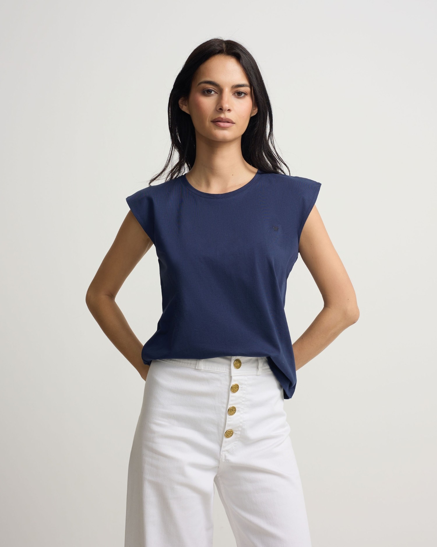 Camiseta de mujer sun - Silbon - Azul marino Azul marino-1