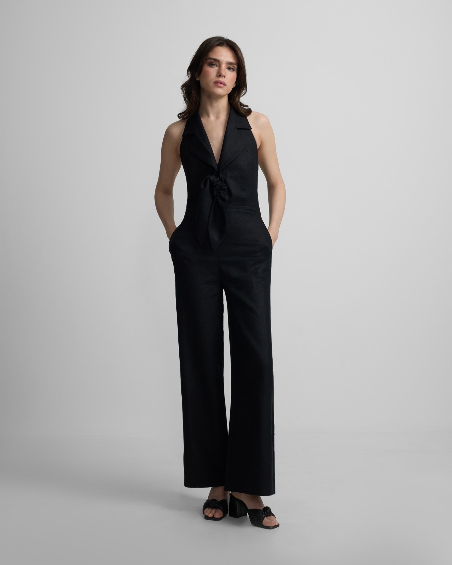 Silbon - Mono halter lino negro.
