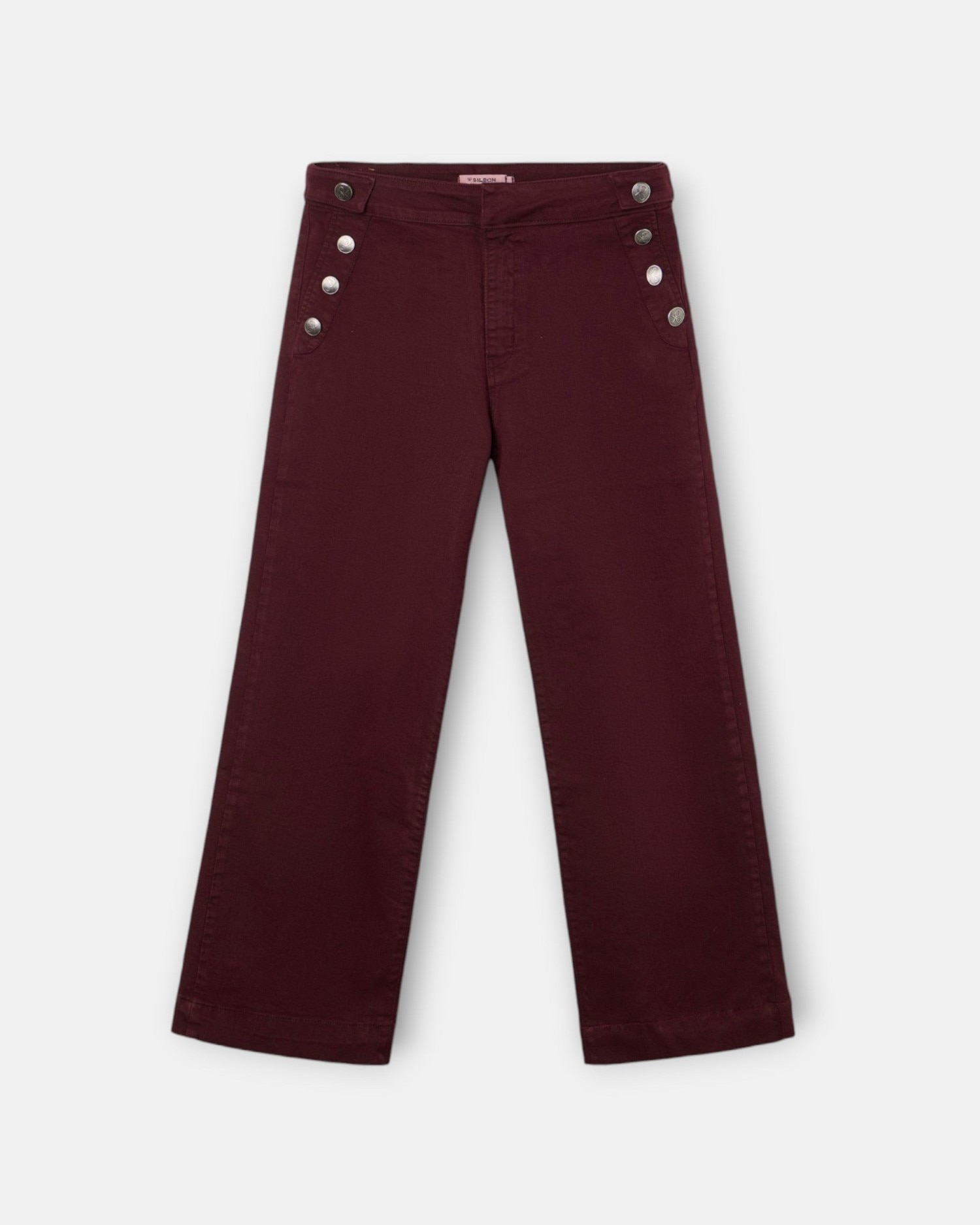 Silbon - Pantalón de mujer marinero burdeos.