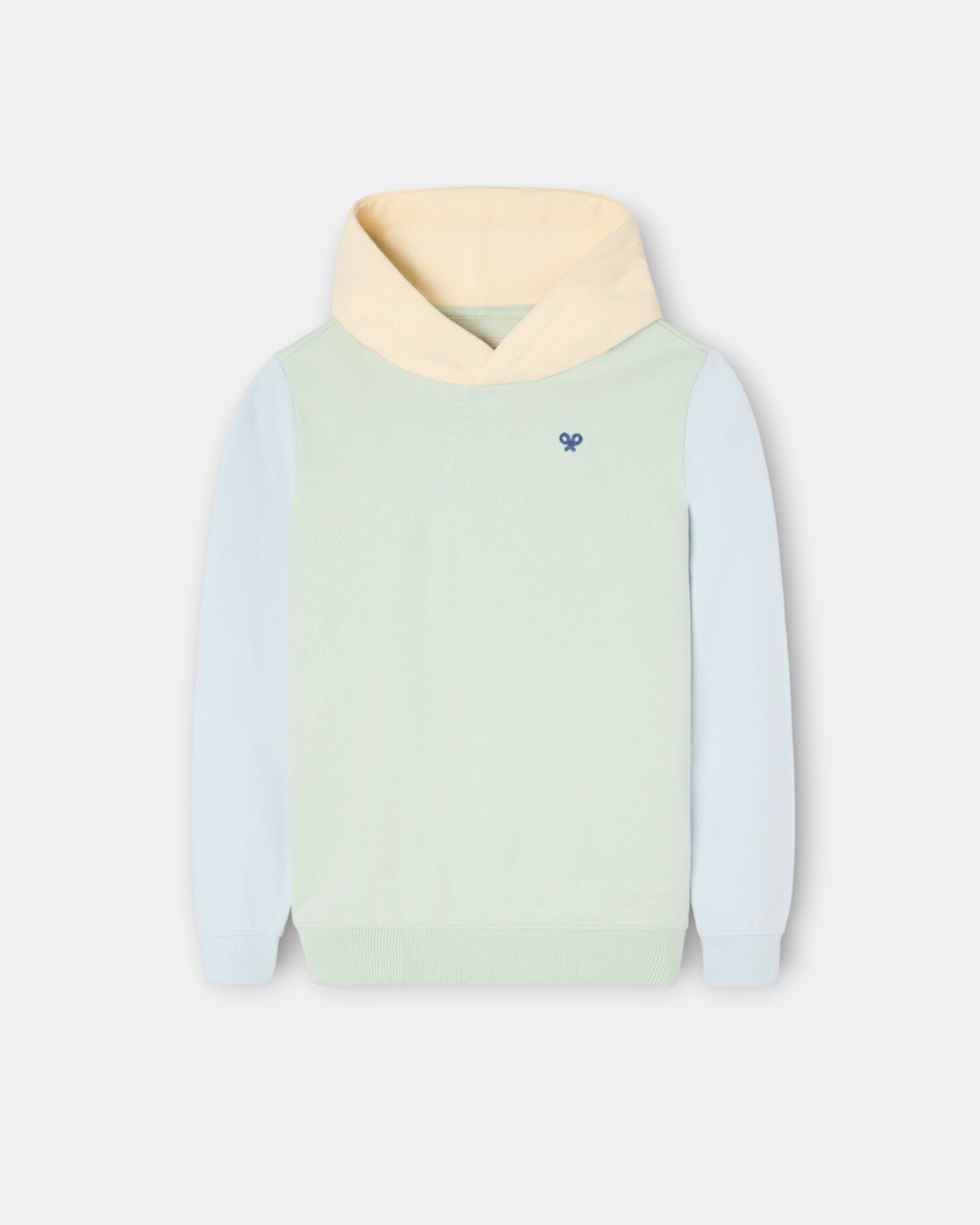 Sudadera de niño capucha raqueta étnica verde