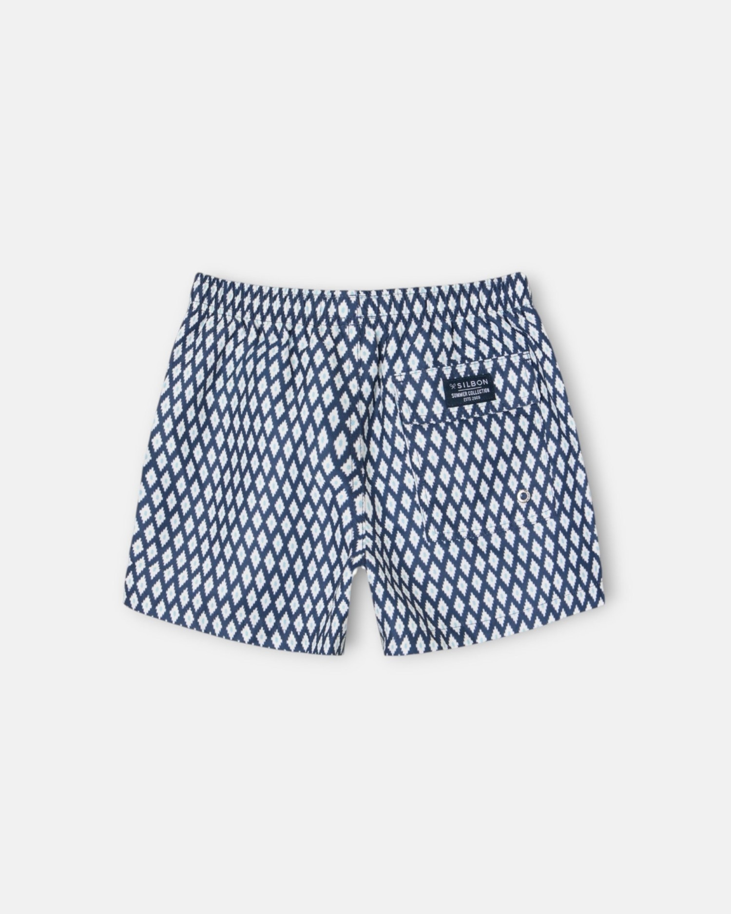 Bañador de niño mini rombos - Silbon - Azul marino Azul marino-4