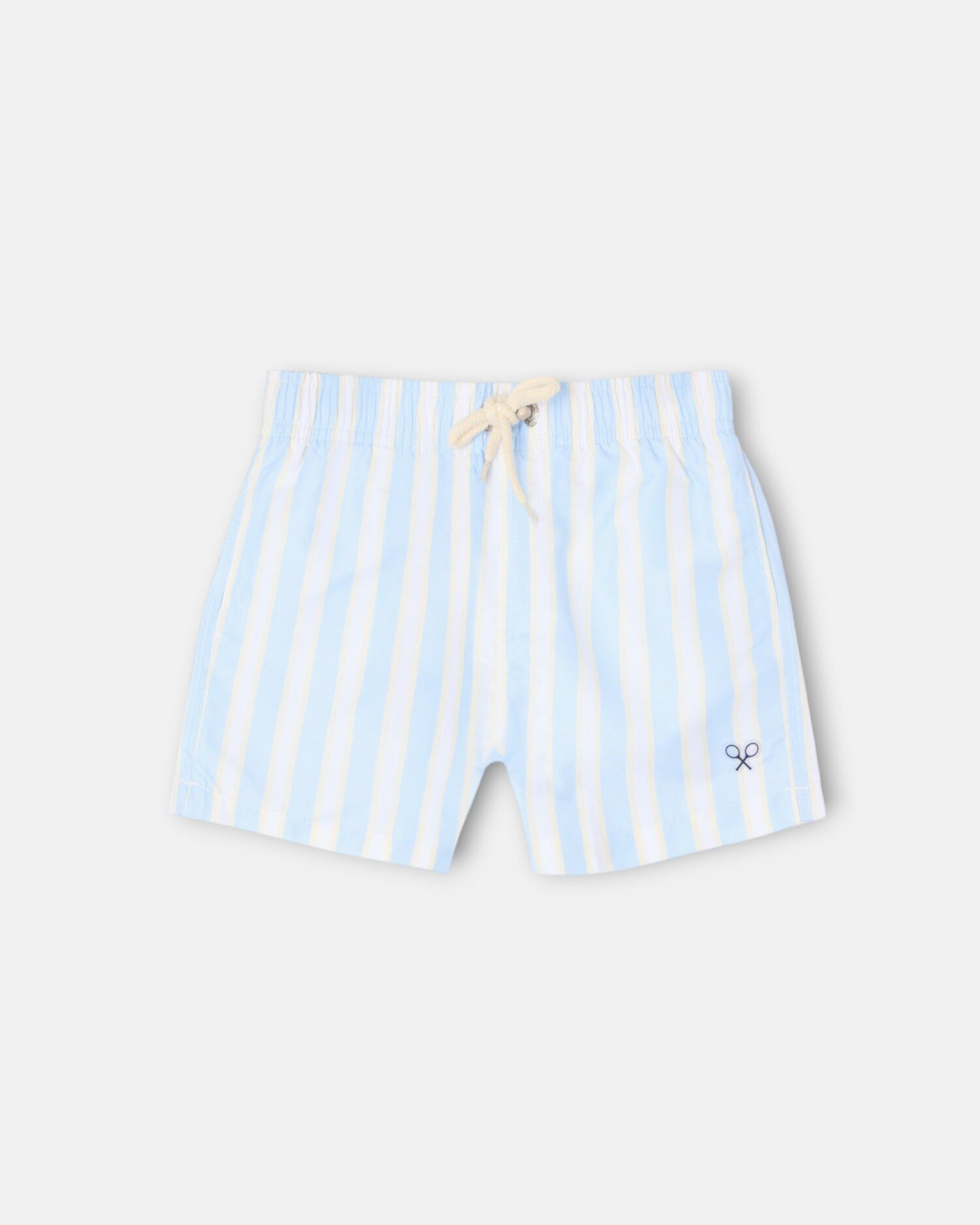 Bañador de niño raya ancha amarillo - Silbon - Azul Azul-5