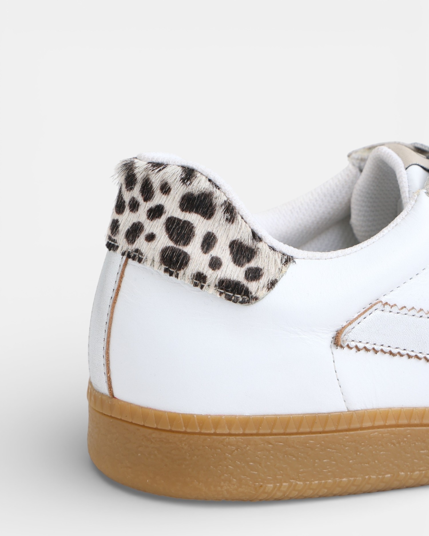 Zapatillas retro animal print piel - Silbon - Blanco Blanco-2