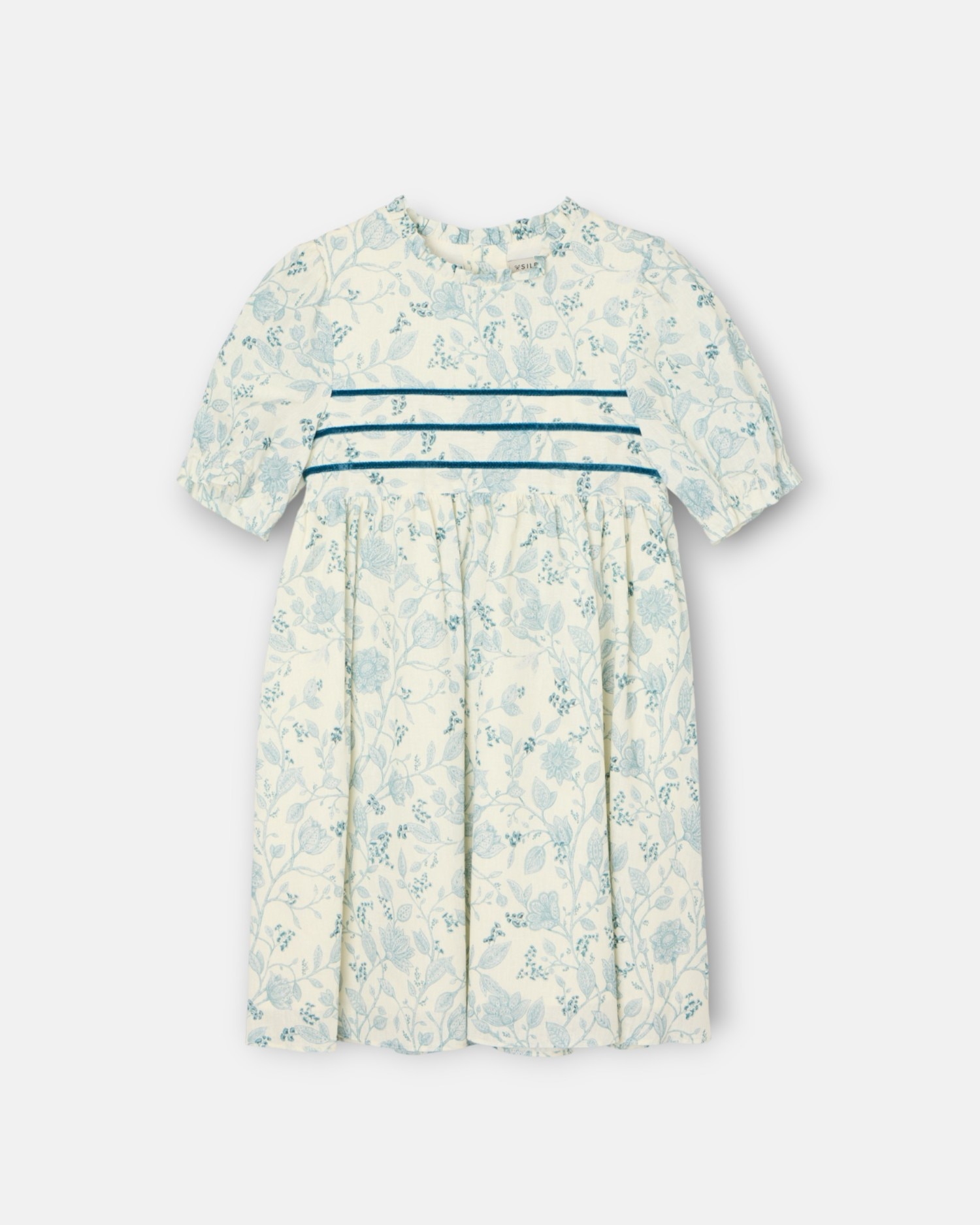 Vestido de niña vestir estampado celestes - Silbon - Celeste Celeste-5