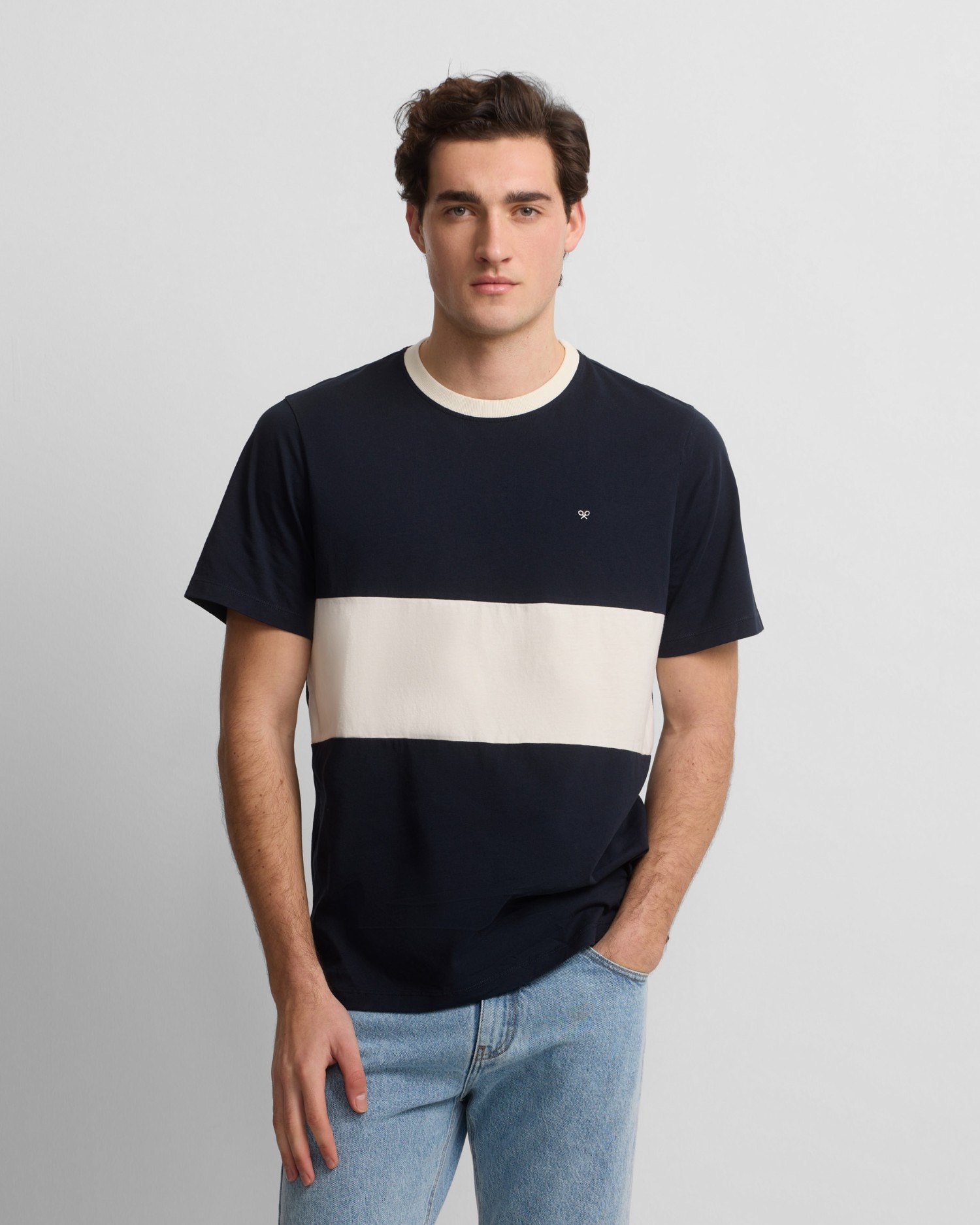 Silbon - Camiseta de hombre raya horizontal cruise.