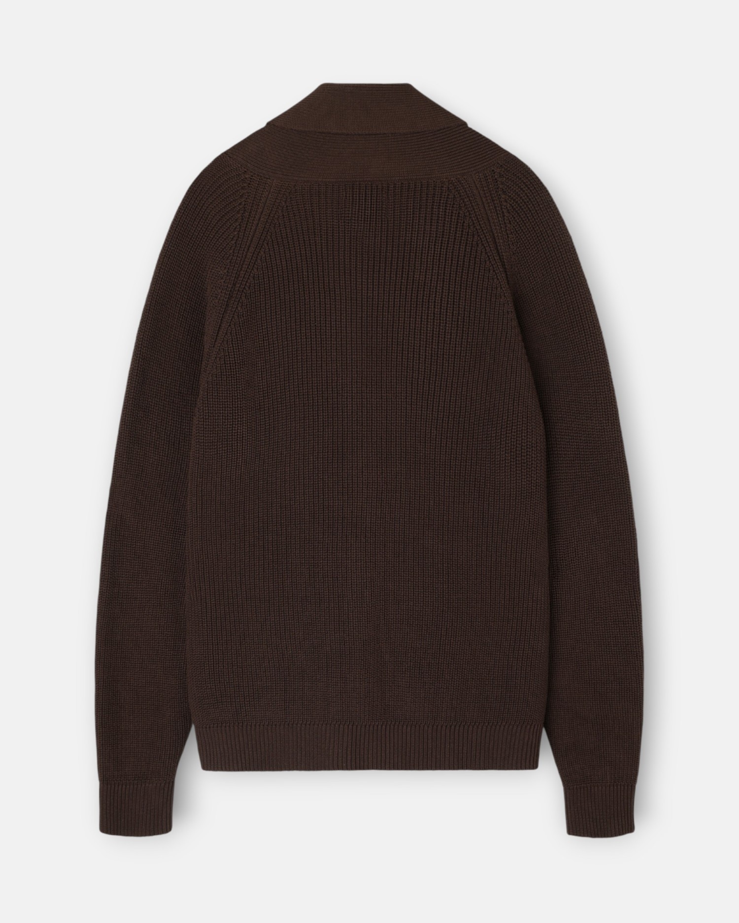 Cardigan de hombre canalé cruise - Silbon - Marrón oscuro Marrón oscuro-4