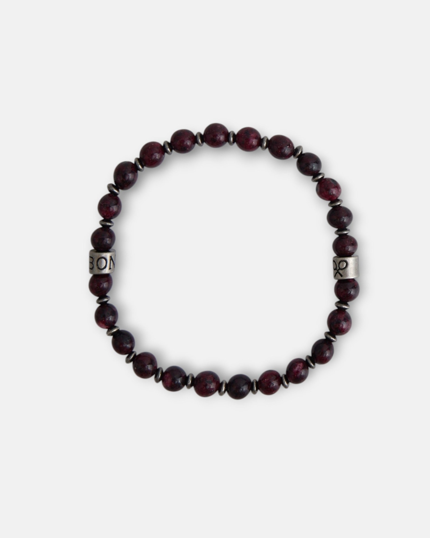 Imagen 2 de Pulsera piedras charm de hombre. - Silbon - Marrón Marrón