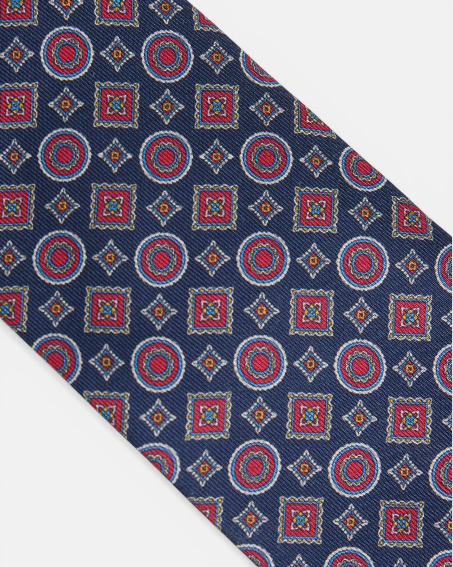 Corbata geométrica mini figuras - Silbon - Azul marino Azul marino-3