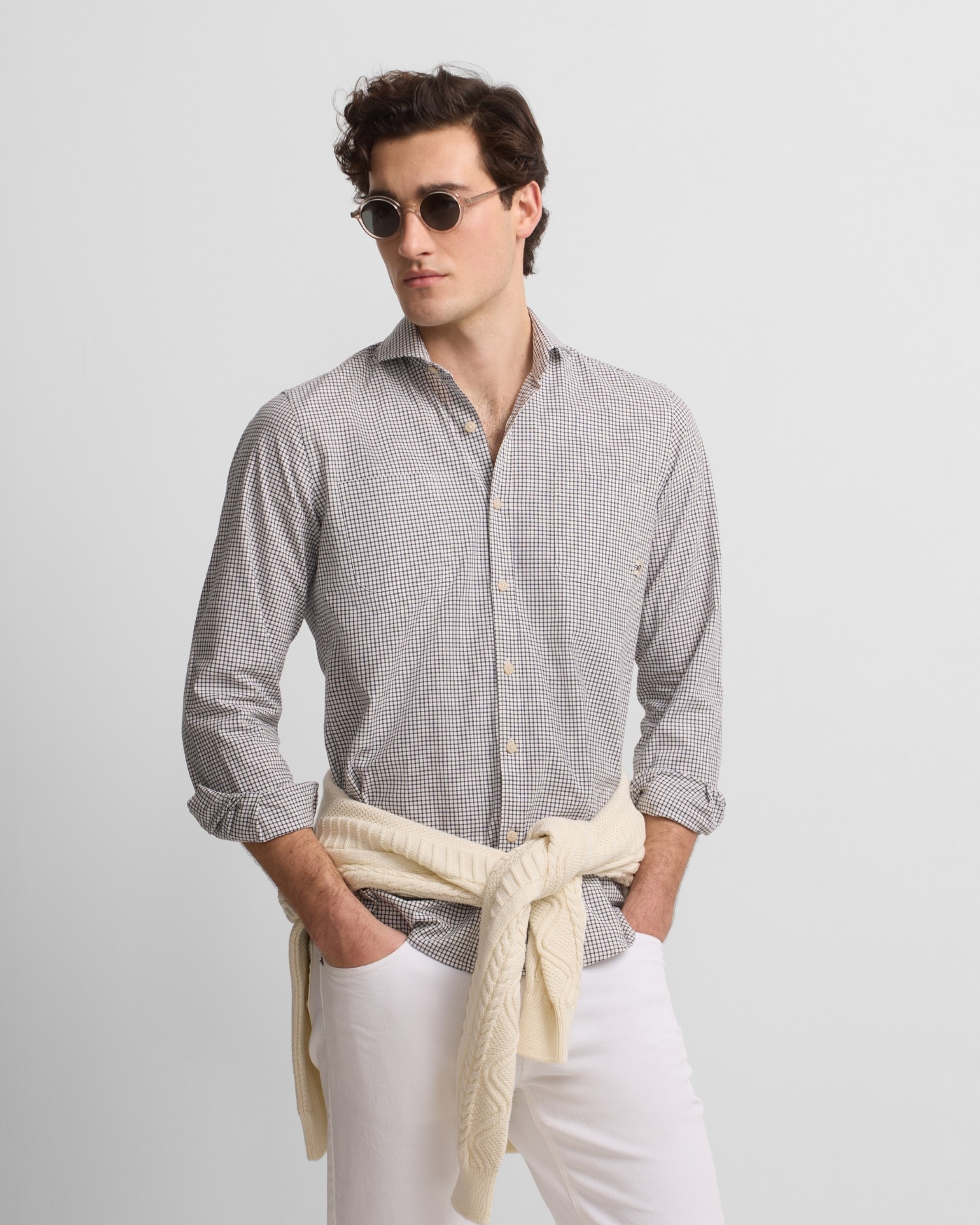 Imagen 0 de Camisa bolsillos cuadros cruise azul marino para hombre Azul marino