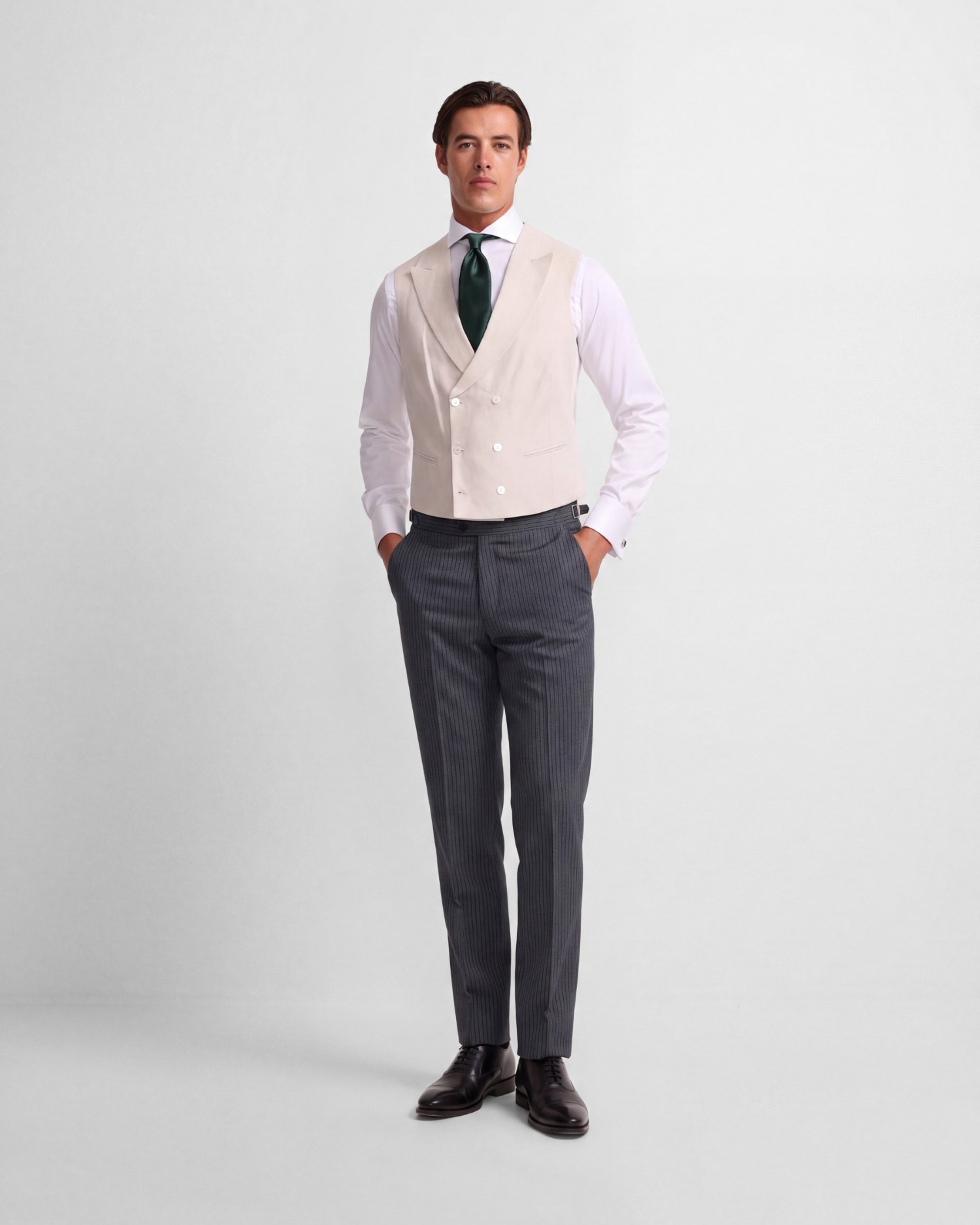 Imagen 0 de Pantalón de hombre chaqué clásico dark stretch Negro