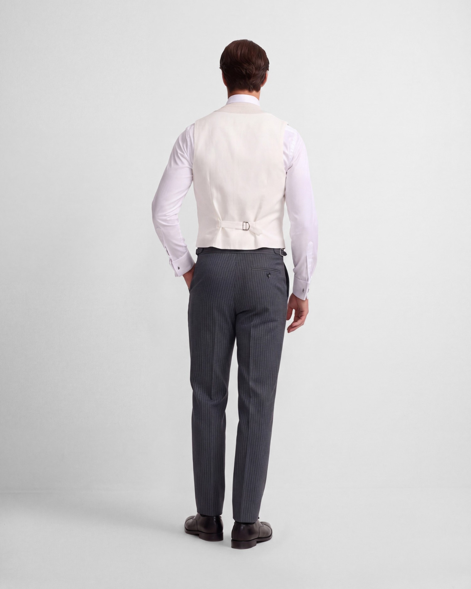 Pantalón de hombre chaqué clásico dark stretch - Silbon - Negro Negro-2