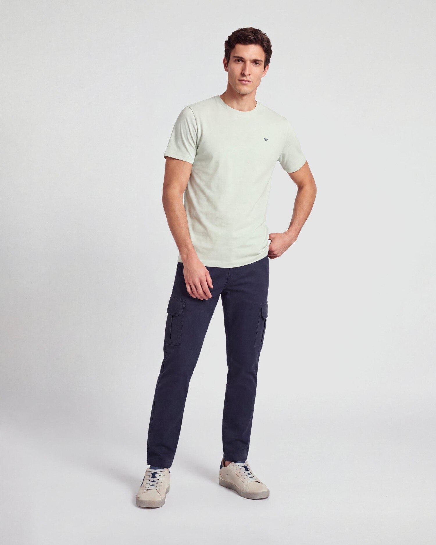 Camiseta clásica de hombre con minilogo - Silbon - Verde claro Verde claro-3