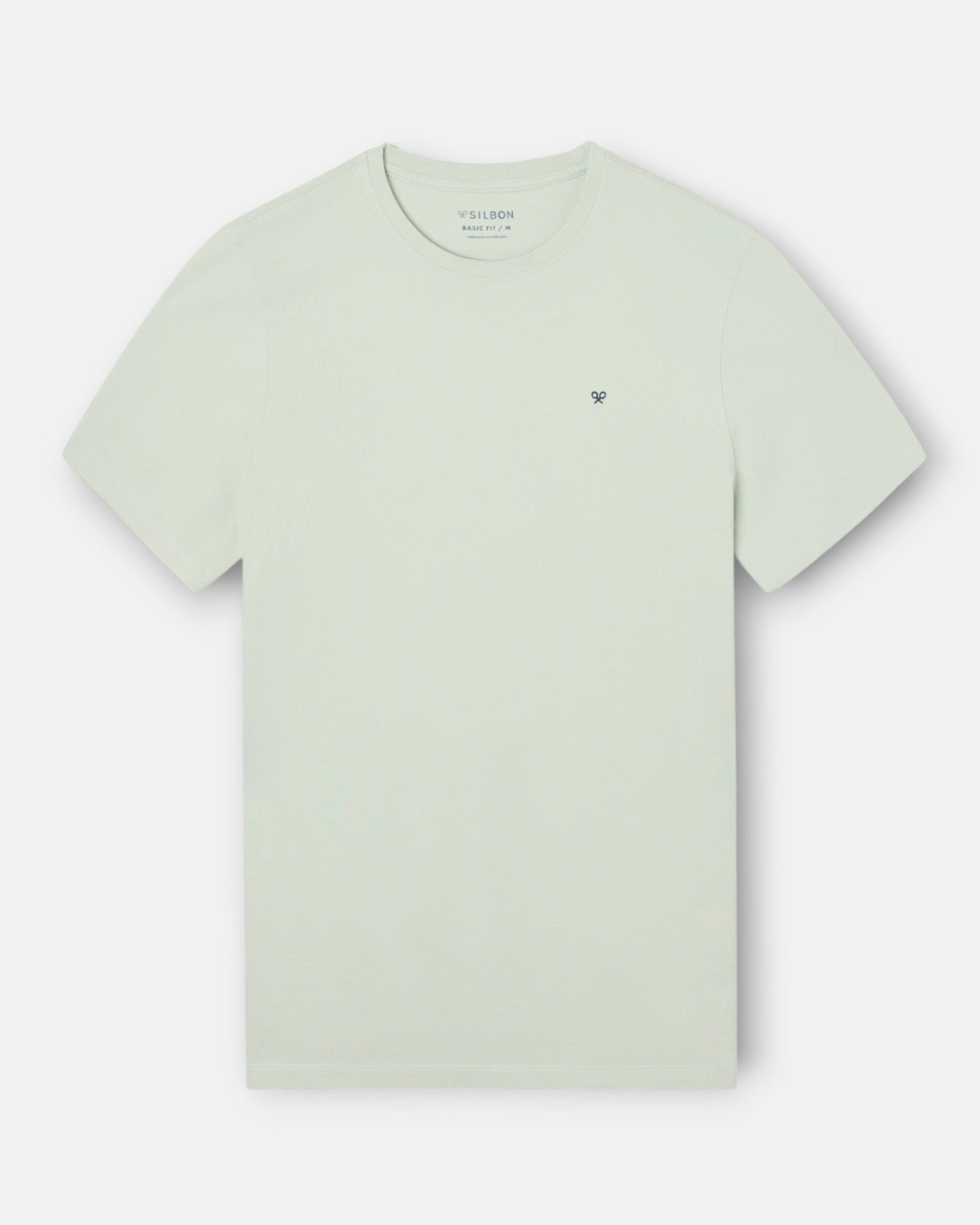 Camiseta clásica de hombre con minilogo - Silbon - Verde claro Verde claro-5