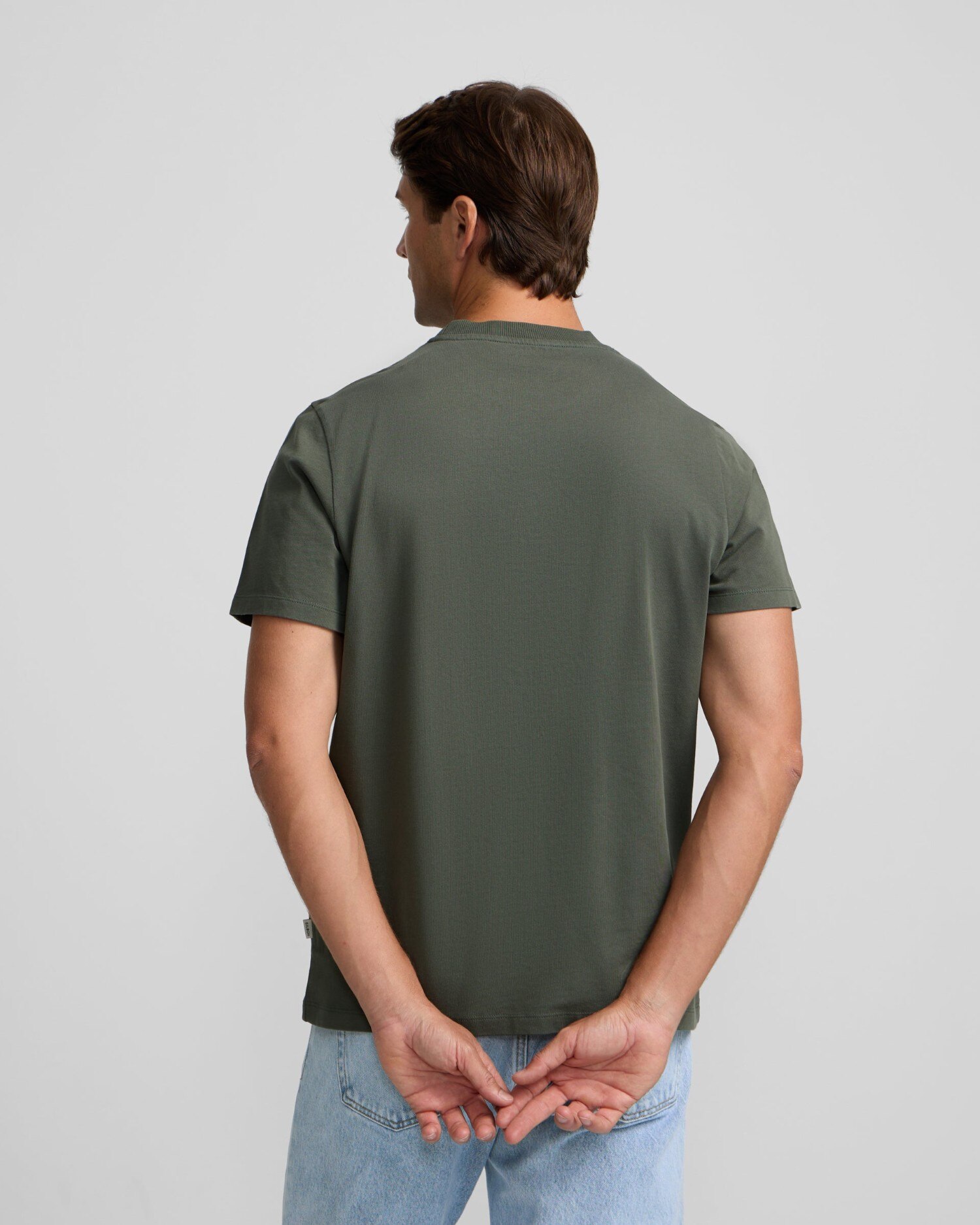 Camiseta de hombre silbon patch con logotipo en relieve - Kaki Kaki-2