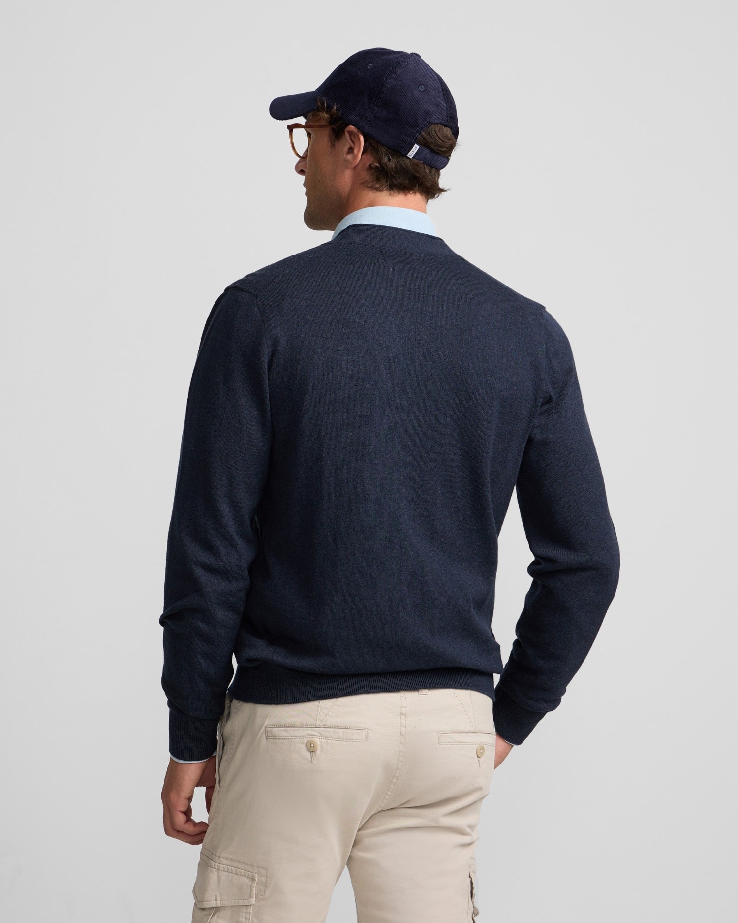 Cárdigan de hombre clásico - Silbon - Azul marino Azul marino-2