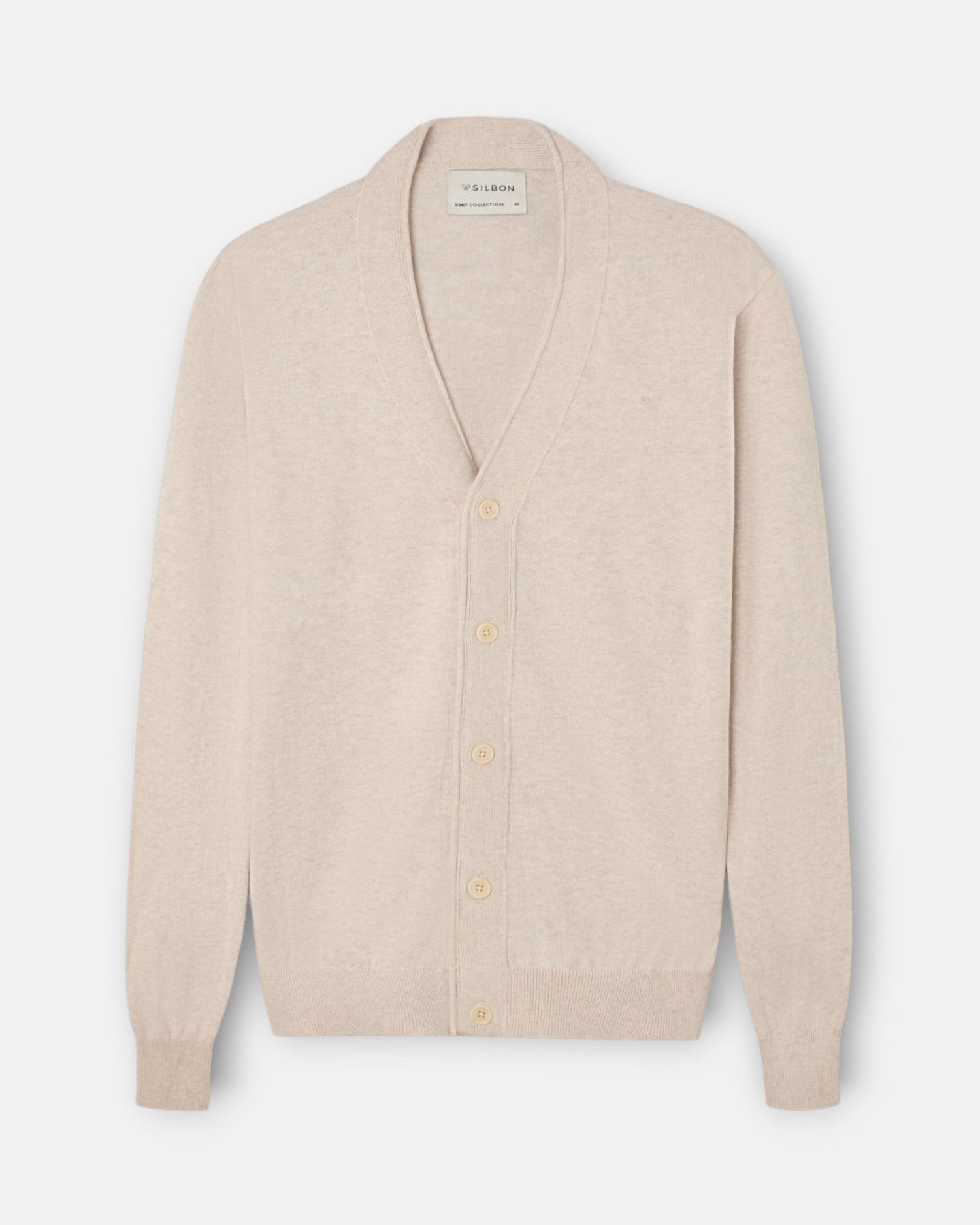Cárdigan de hombre clásico - Silbon - Beige Beige-5
