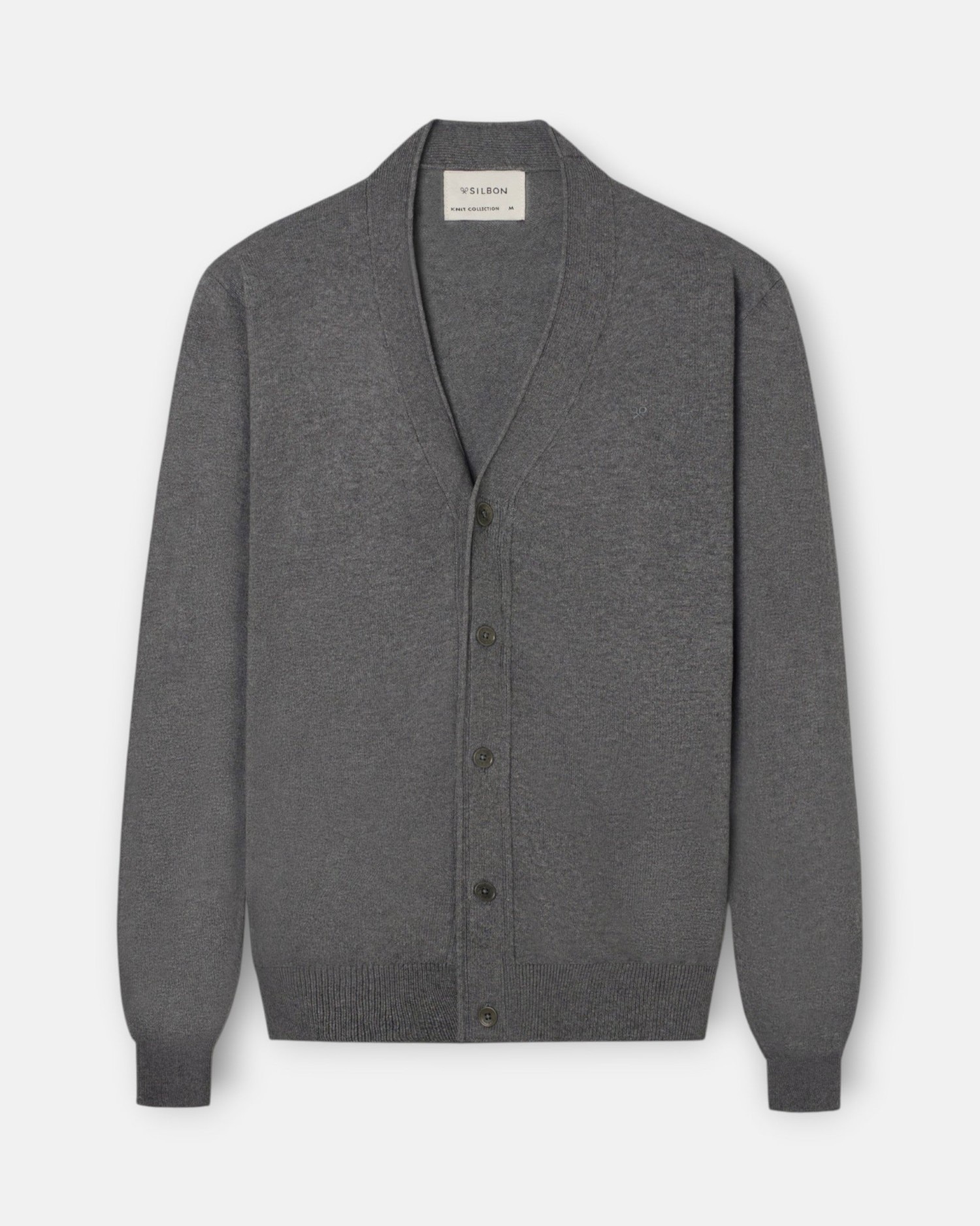 Cárdigan de hombre clásico - Silbon - Gris Gris-1