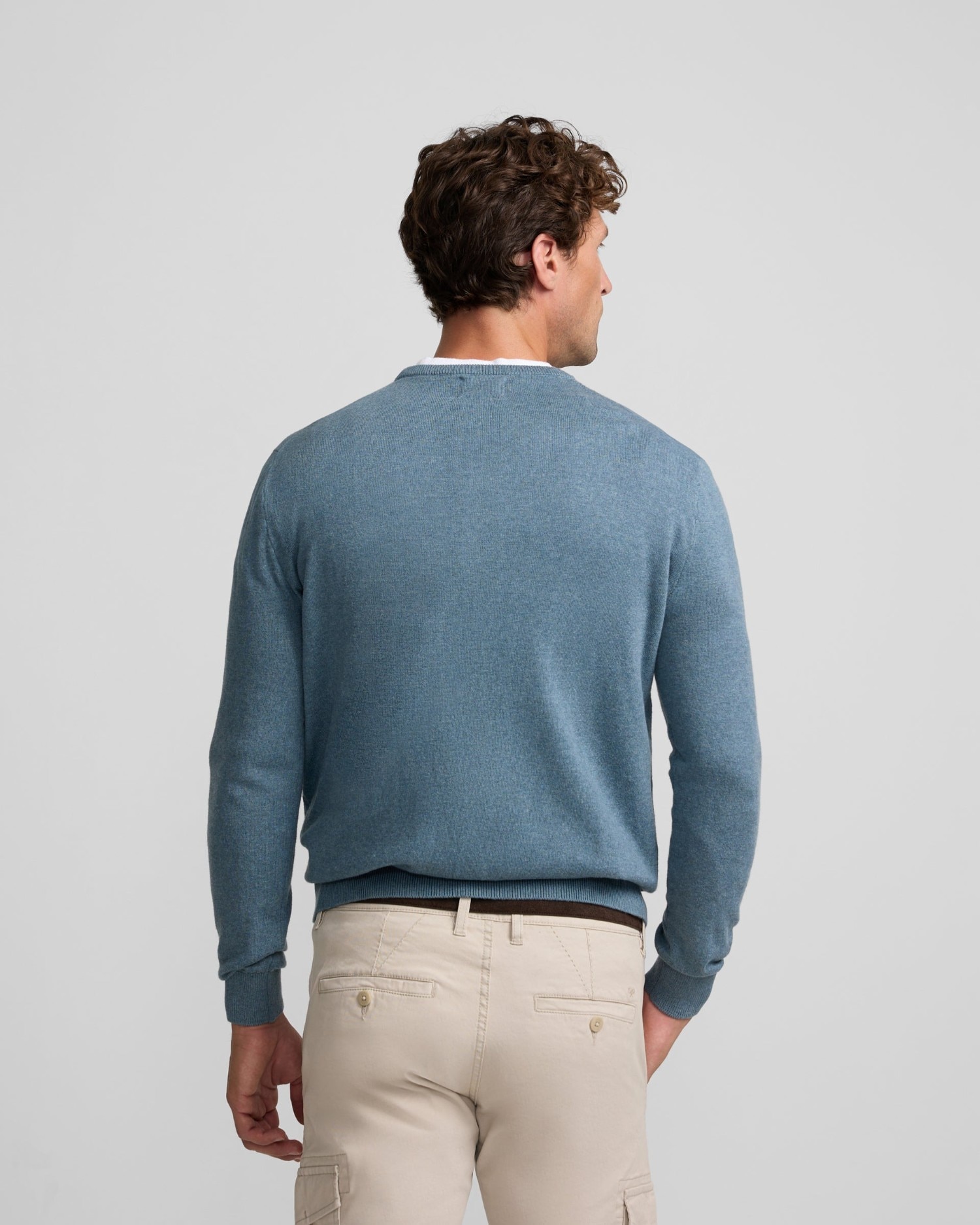 Jersey de hombre cuello redondo - Silbon - Azul grisáceo Azul grisáceo-2