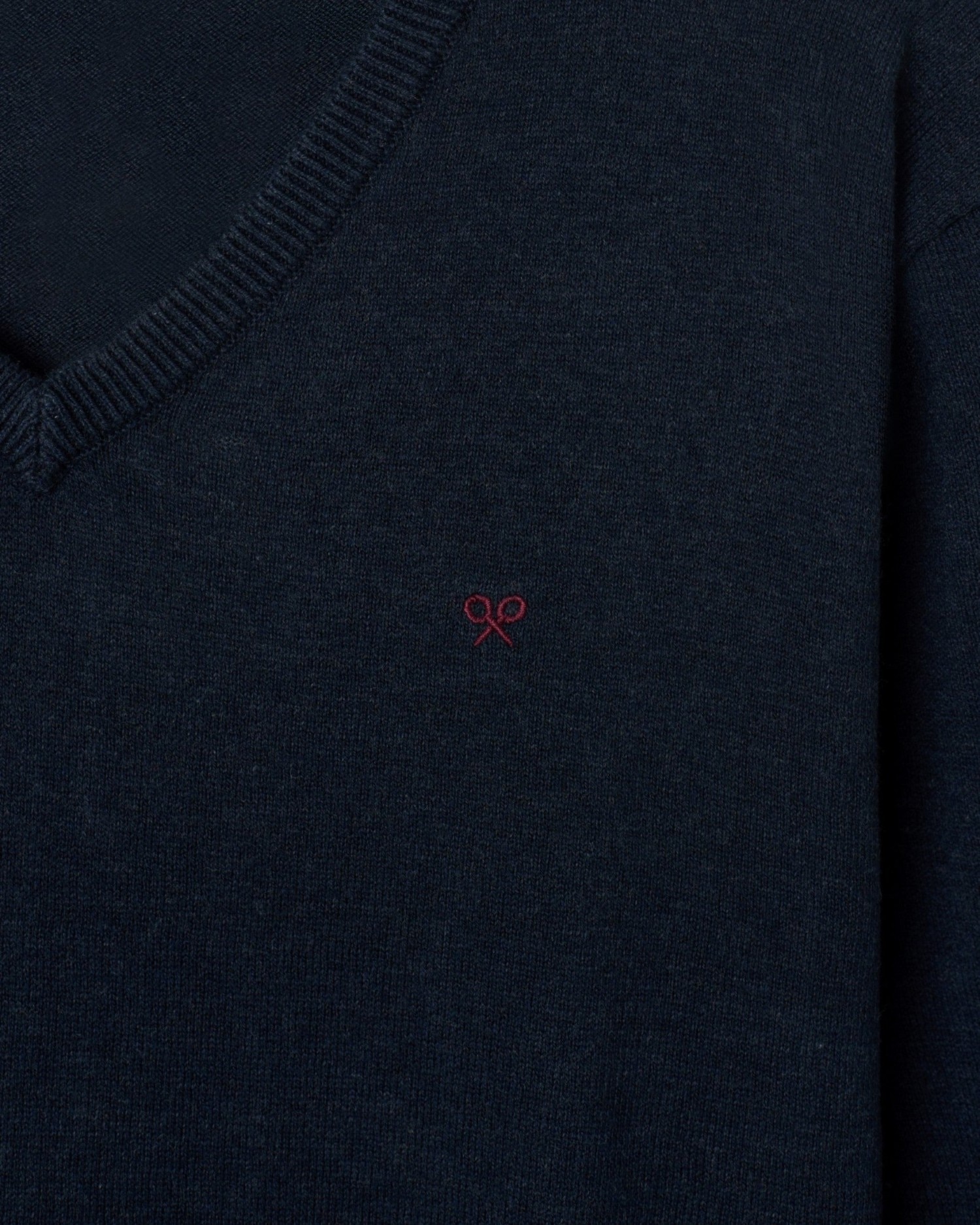 Jersey de hombre cuello pico - Silbon - Azul marino Azul marino-3
