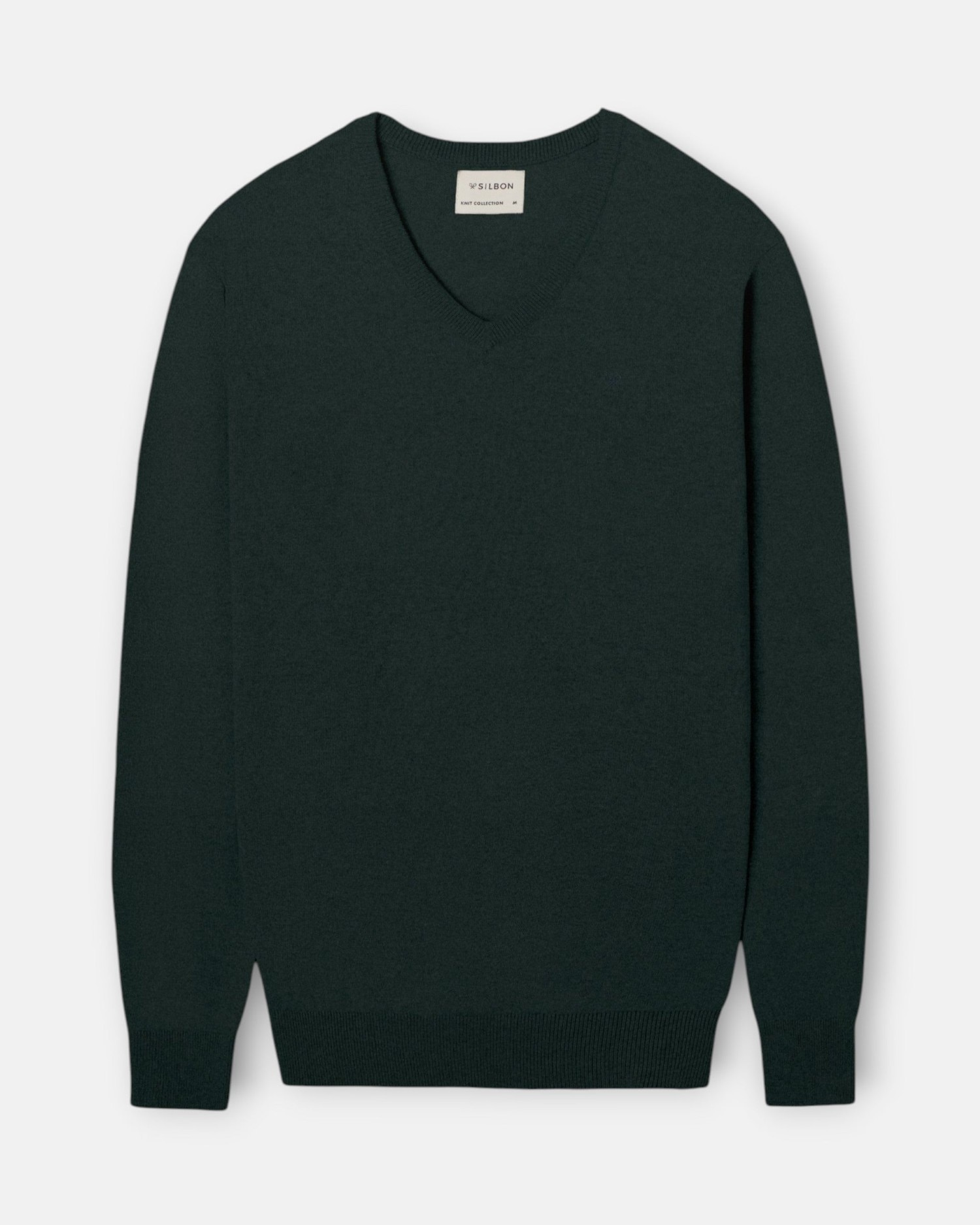 Jersey de hombre cuello pico - Silbon - Verde Verde-5