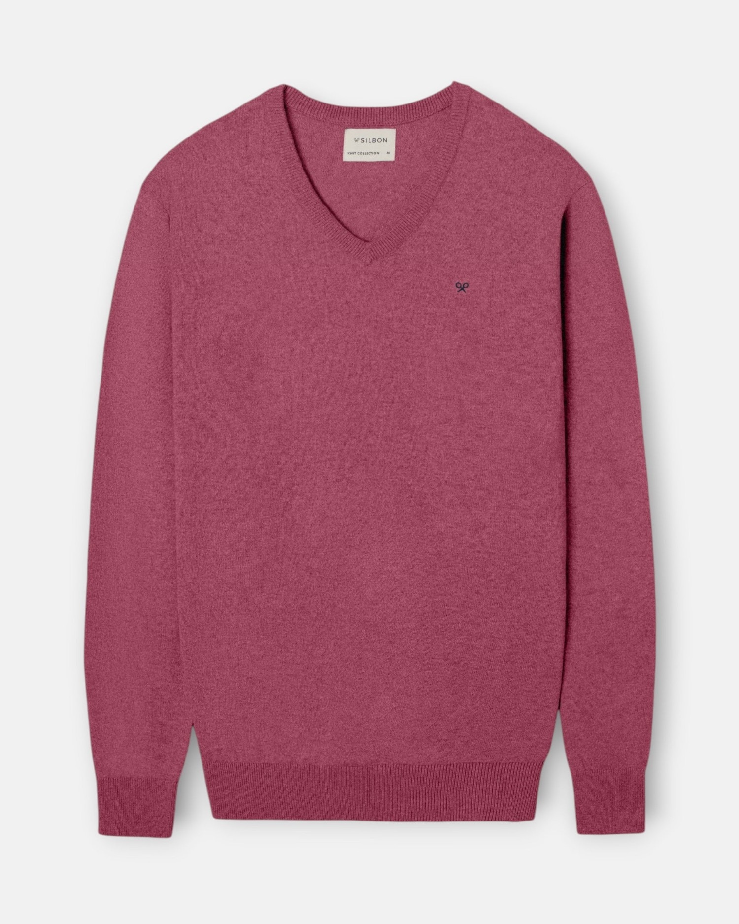Jersey de hombre cuello pico - Silbon - Coral Coral-1