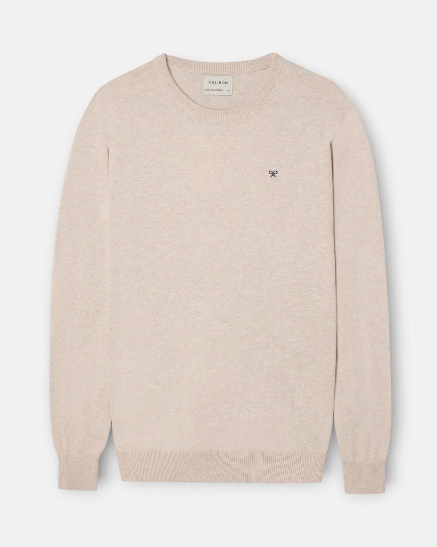 Jersey de hombre cuello redondo - Silbon - Beige Beige-5