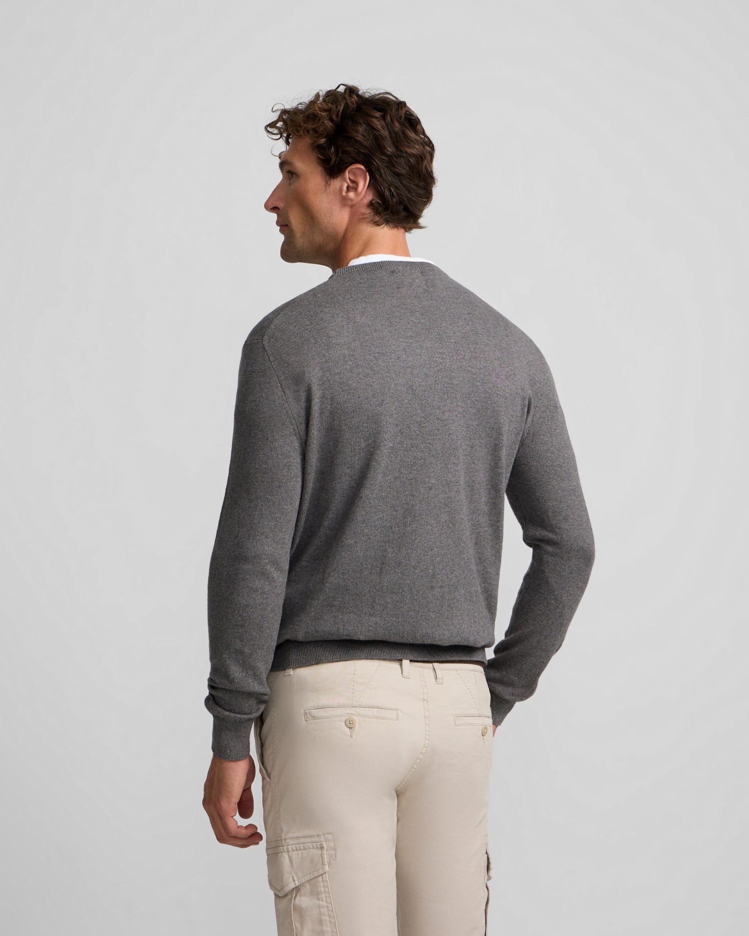 Jersey de hombre cuello redondo - Silbon - Gris Gris-2