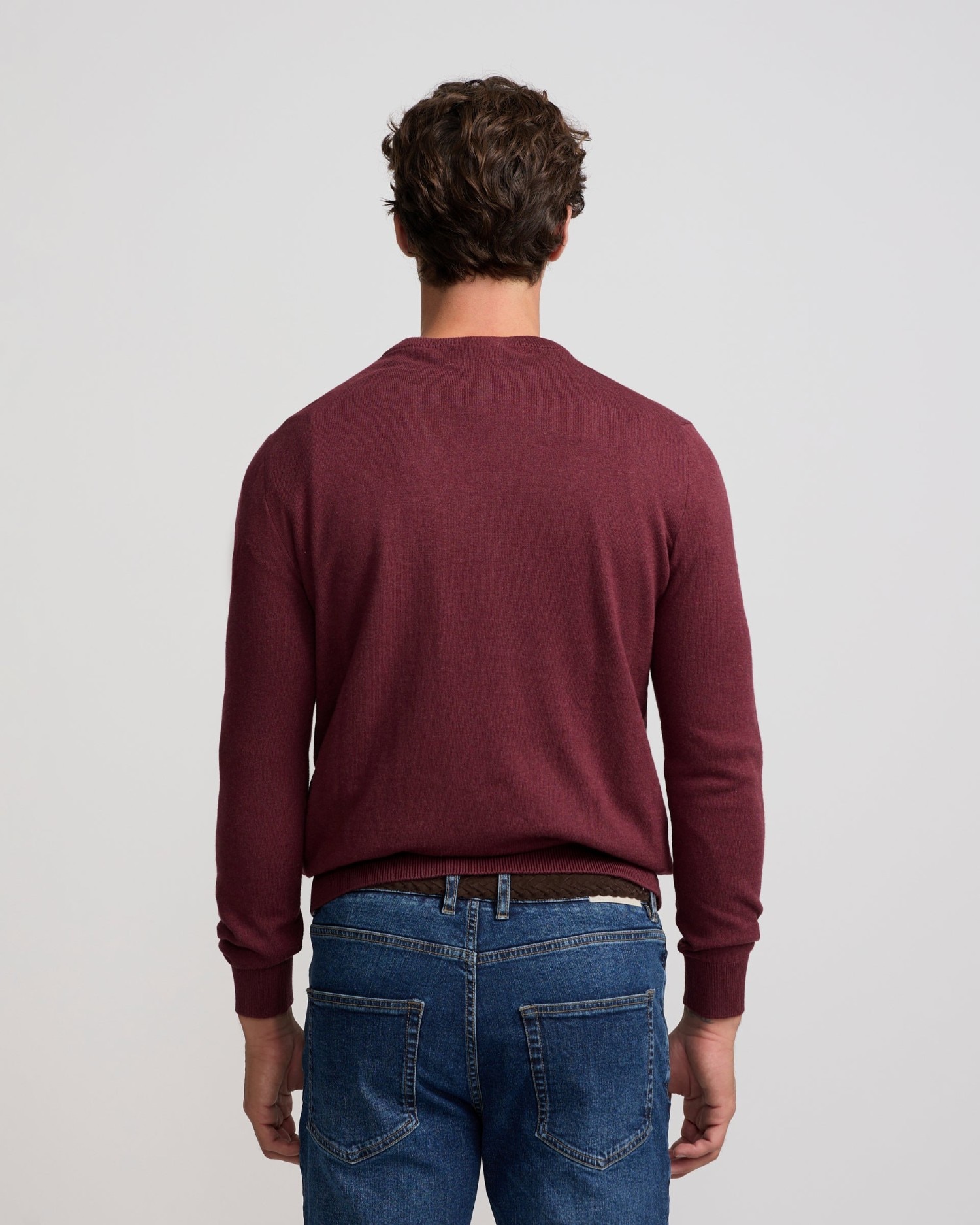 Jersey de hombre cuello redondo - Silbon - Burdeos Burdeos-2