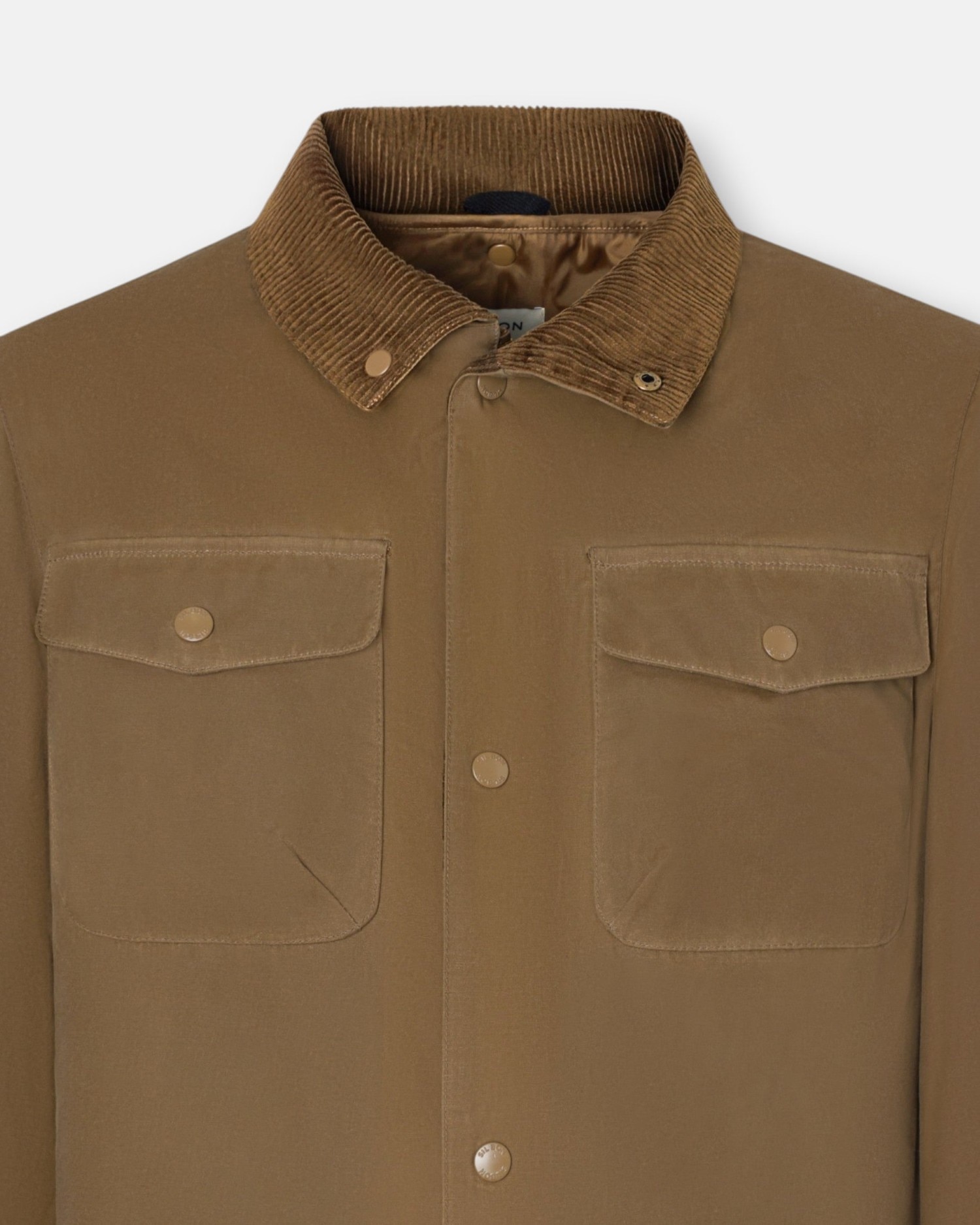 Imagen 2 de Abrigo encerado de hombre con bolsillos - Silbon - Beige Beige