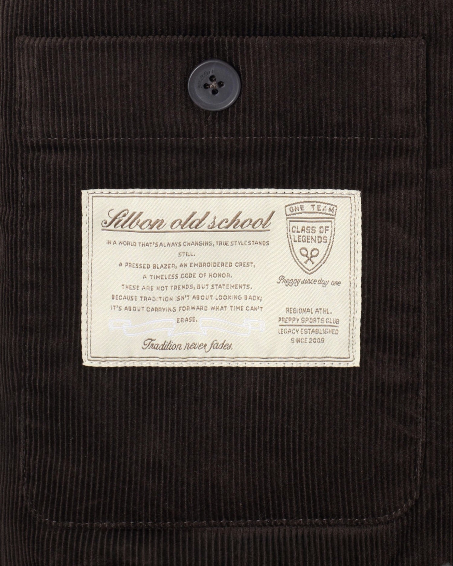 Chaqueta de hombre de pana - Silbon - Marrón Marrón-5