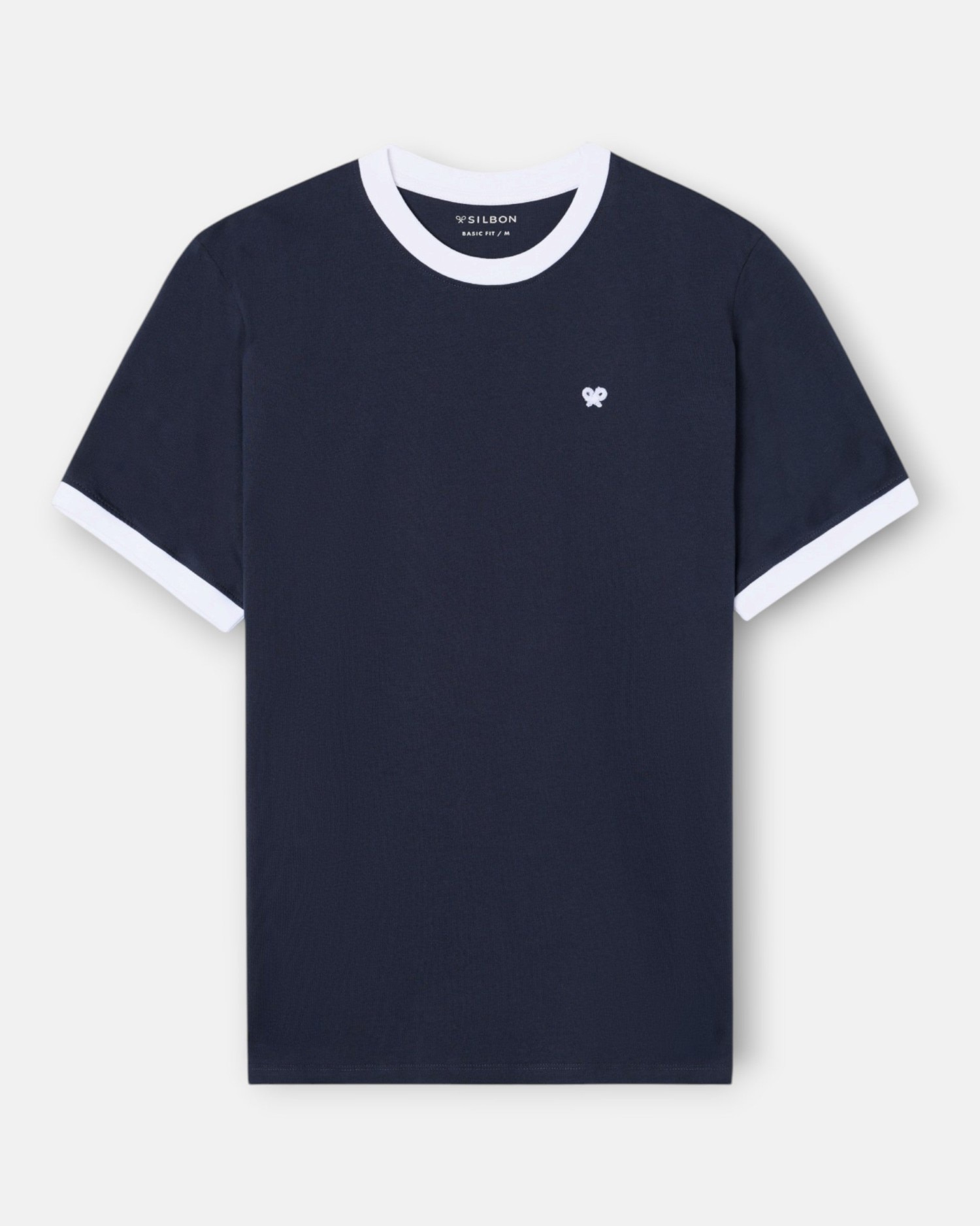 Imagen 1 de Camiseta de hombre ribs con contraste de rizo Azul marino