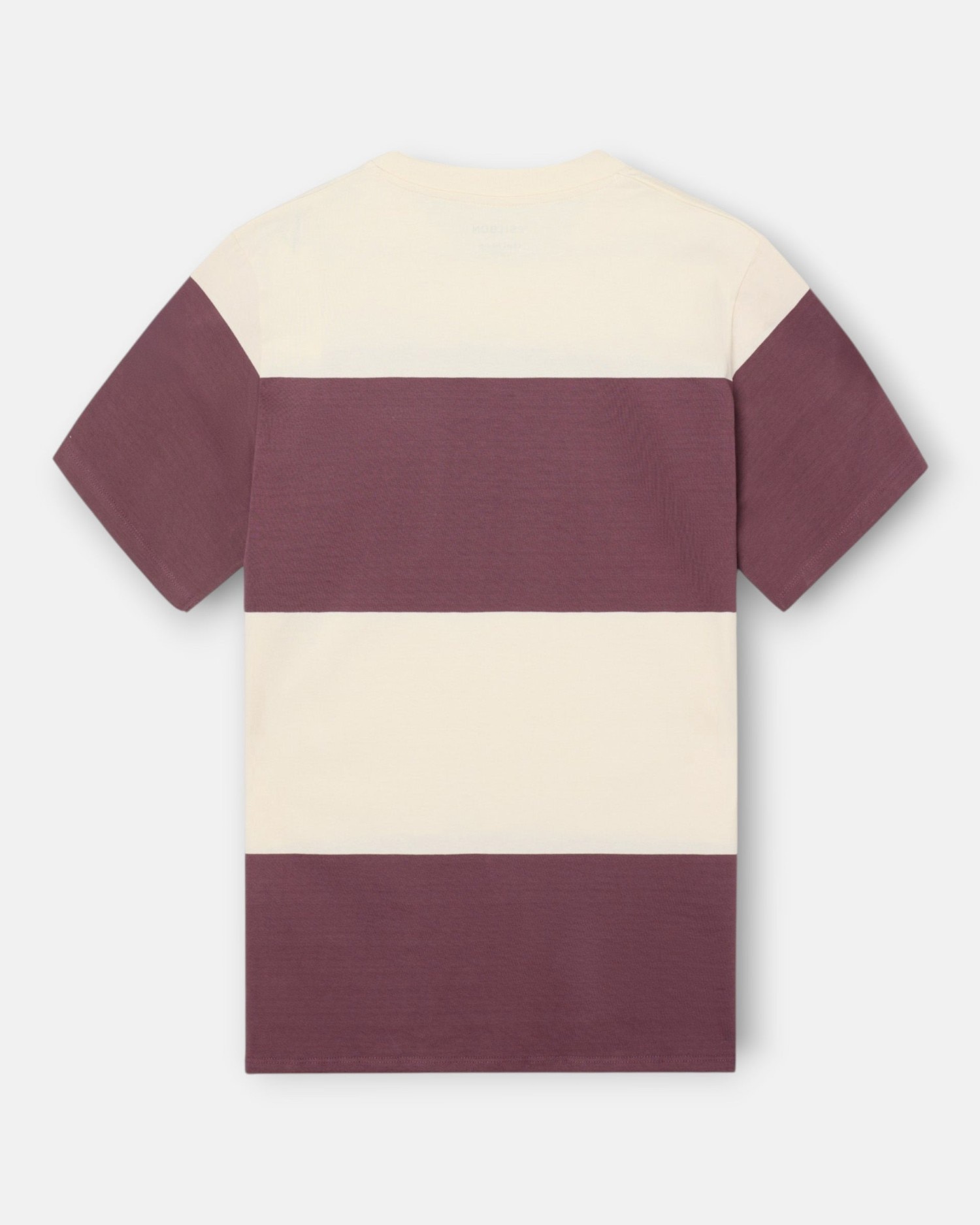 Imagen 4 de Camiseta de hombre de raya ancha - Silbon - Burdeos Burdeos