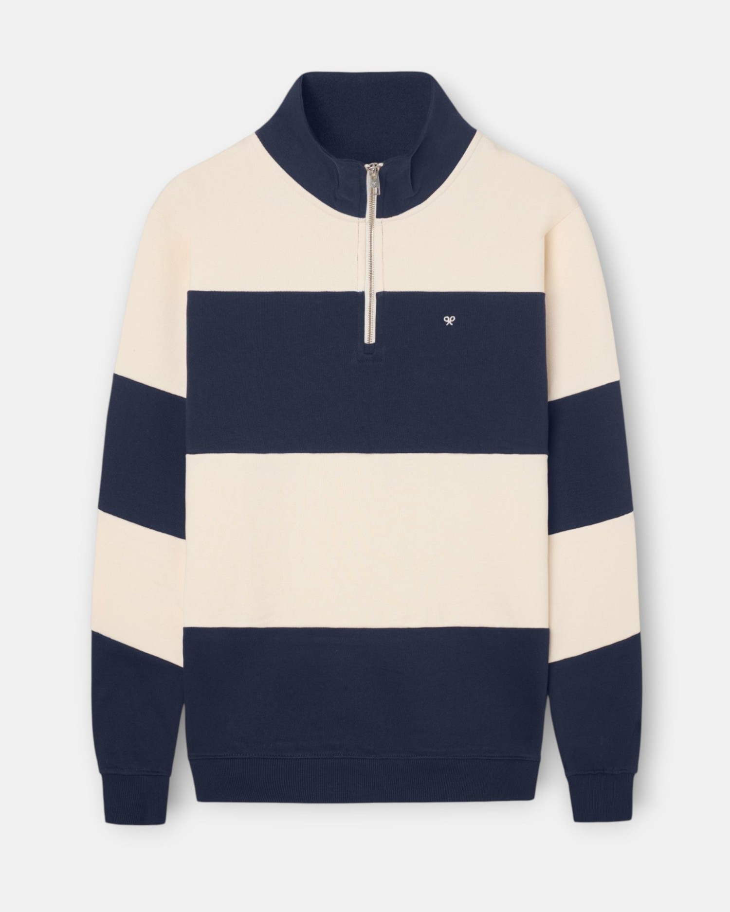 Imagen 1 de Sudadera de hombre media cremallera raya ancha - Silbon - Azul marino Azul marino