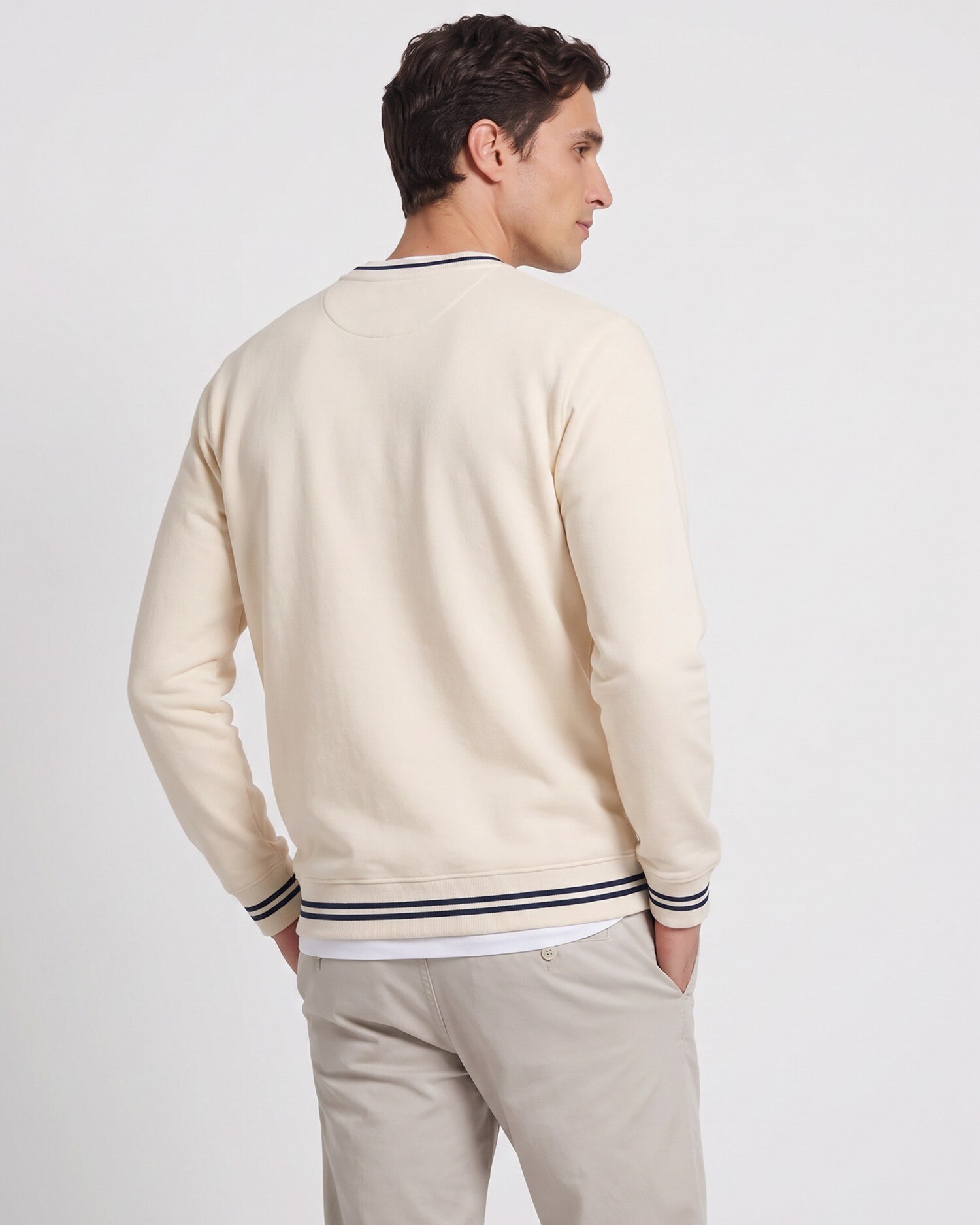 Sudadera de hombre sb de rizo - Silbon - Crema Crema-2