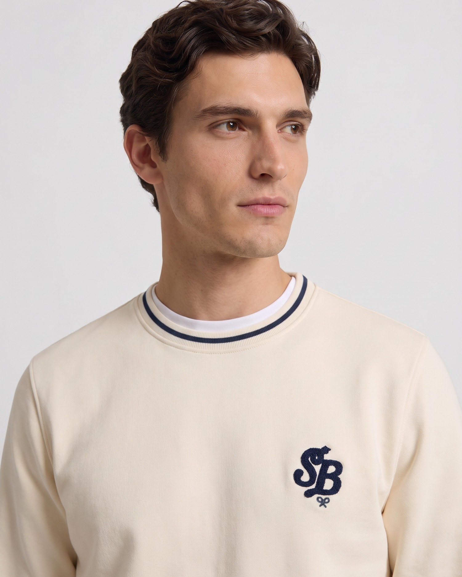 Sudadera de hombre sb de rizo - Silbon - Crema Crema-3