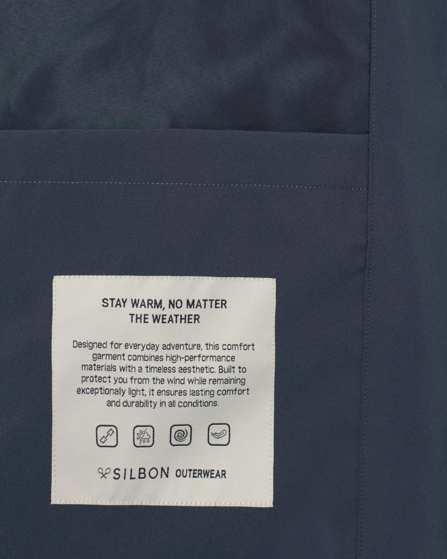 Imagen 5 de Chubasquero de hombre técnico - Silbon - Azul grisáceo Azul grisáceo