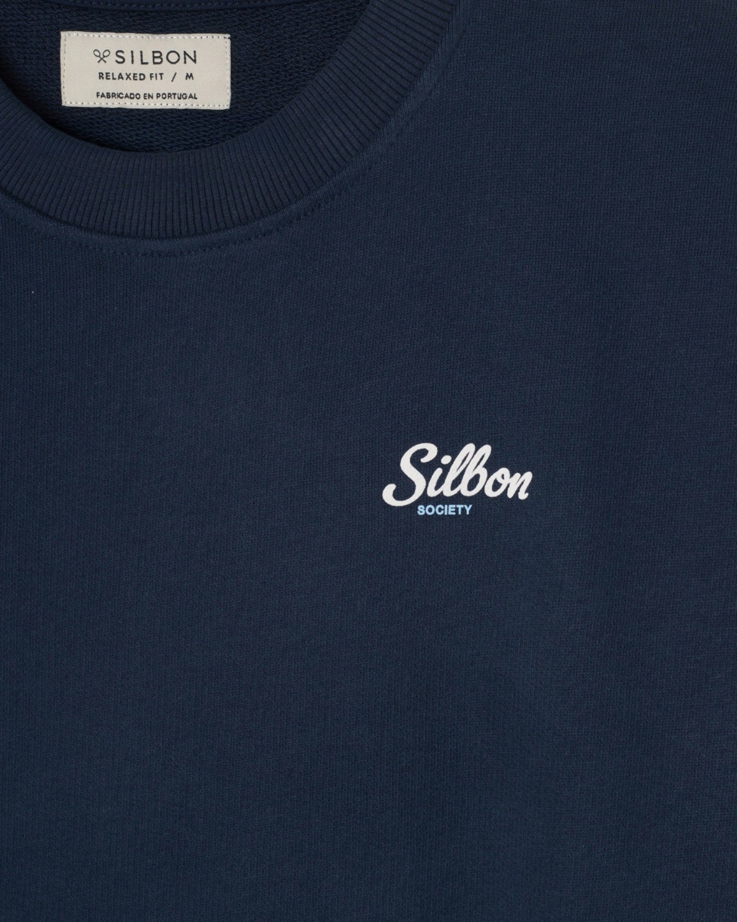 Sudadera de hombre relaxed fit silbon society - Azul Azul-3