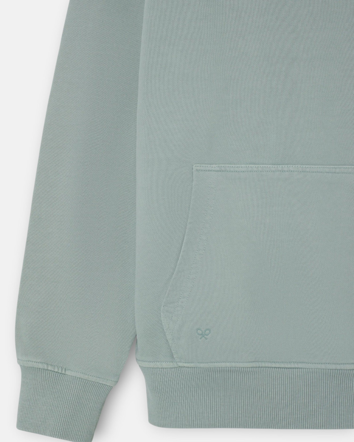 Sudadera de hombre con capucha y parche tonal - Silbon - Verde claro Verde claro-2