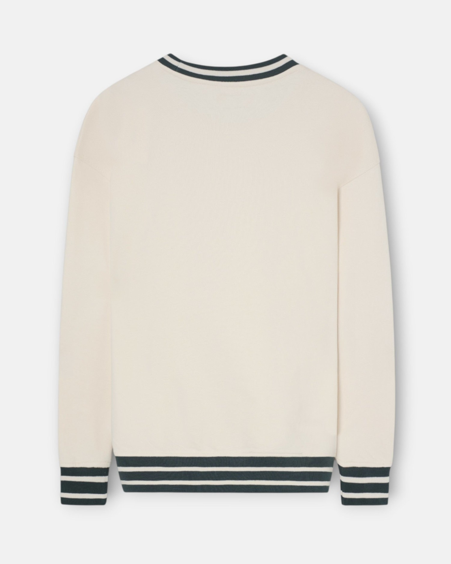 Sudadera de hombre relaxed fit retro ribs bicolor - Silbon - Crema Crema-3