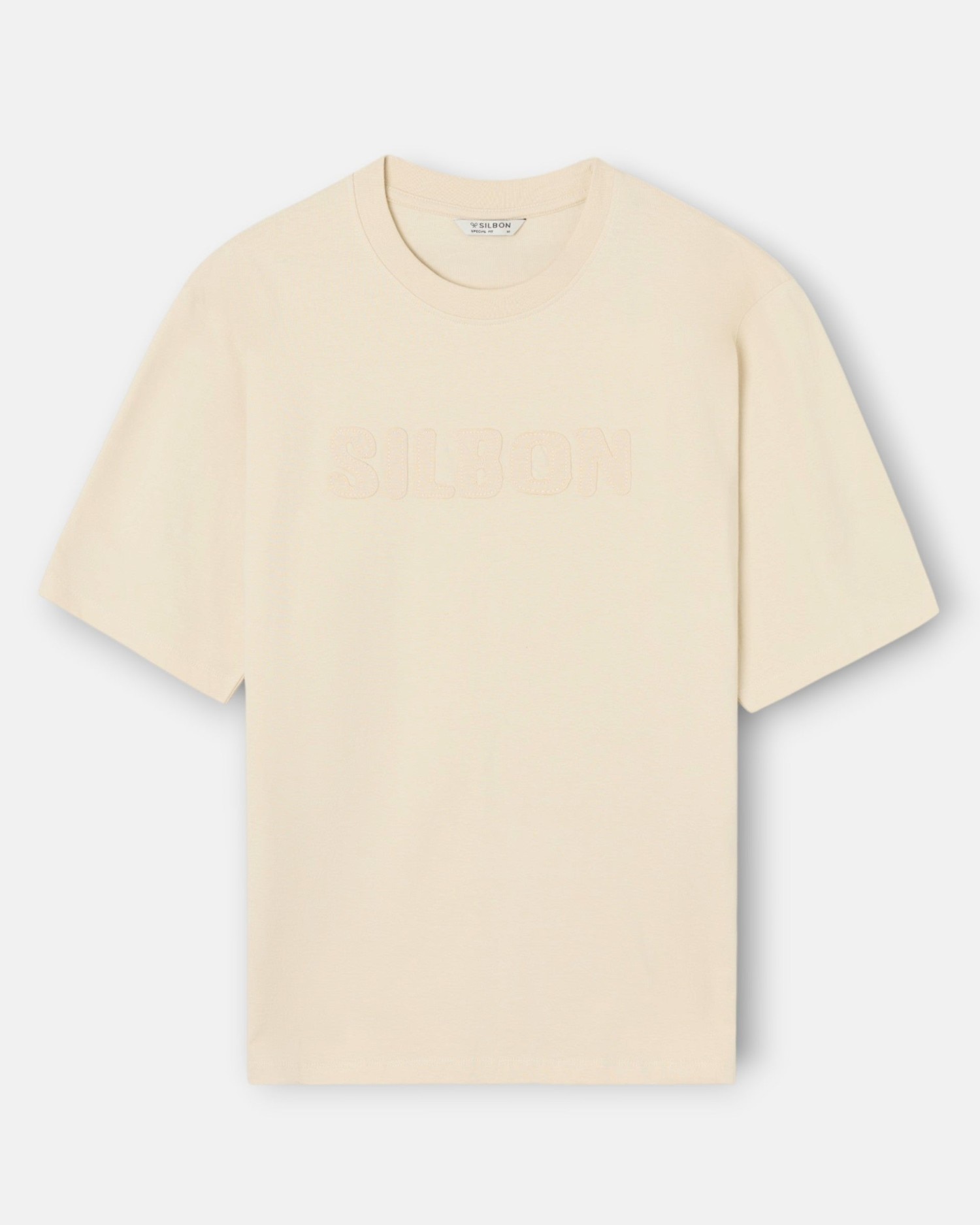 Imagen 1 de Camiseta special fit de hombre con parche silbon - Beige Beige